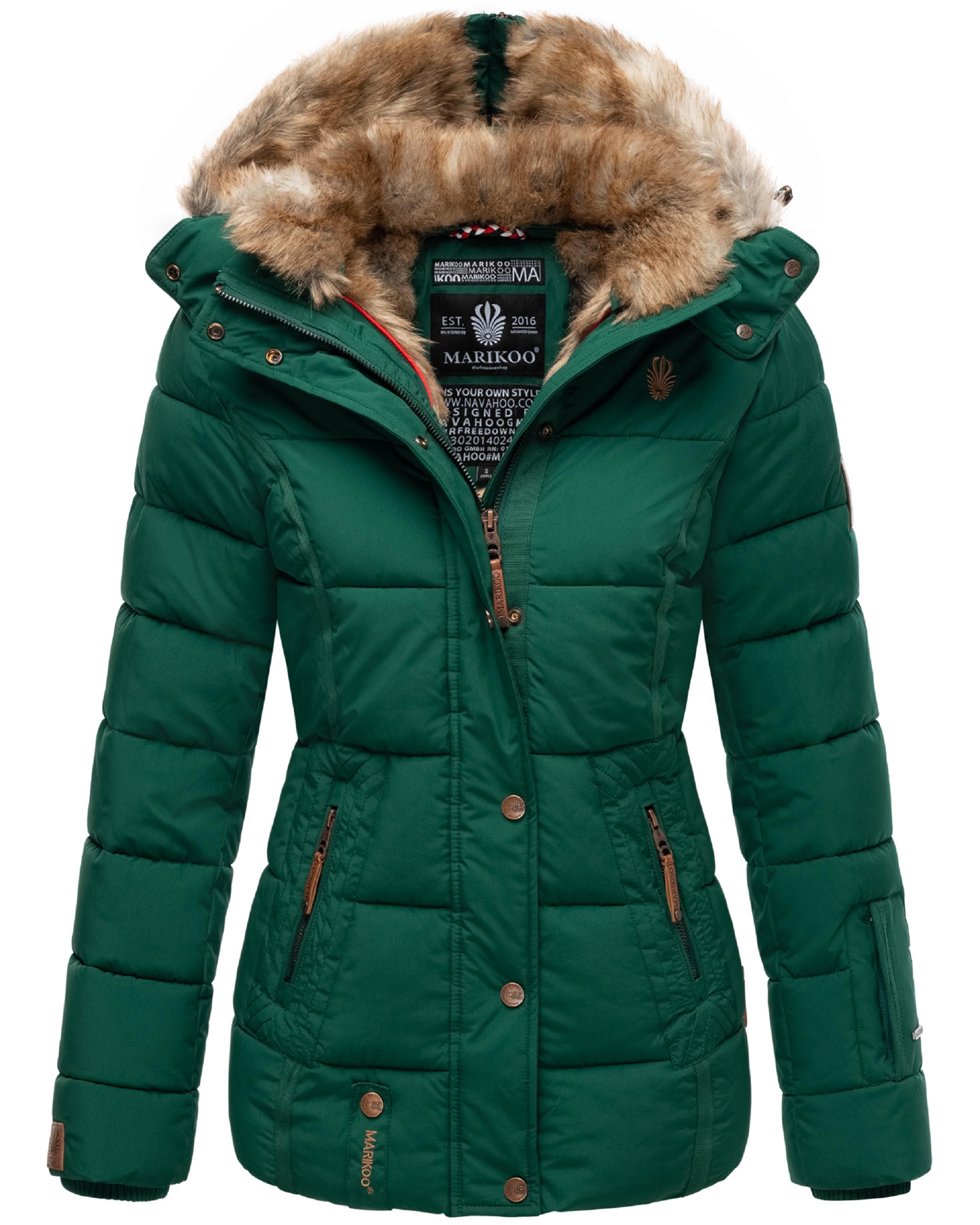 Winter Steppjacke mit Kapuze "Nekoo" Evergreen