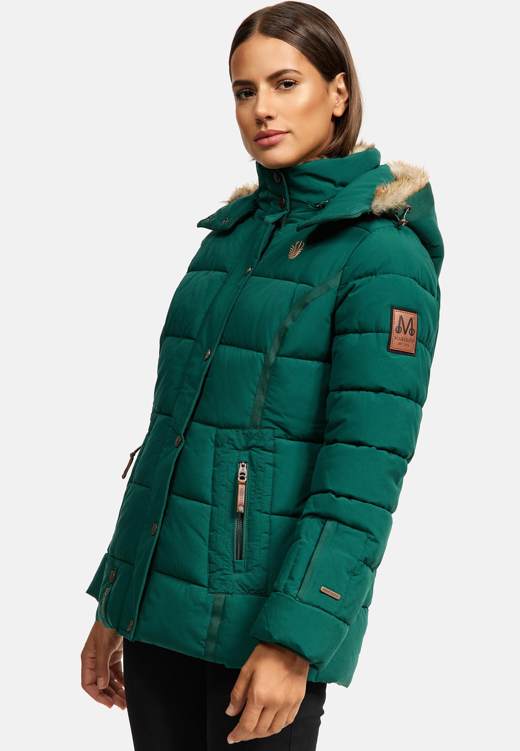 Winter Steppjacke mit Kapuze "Nekoo" Evergreen