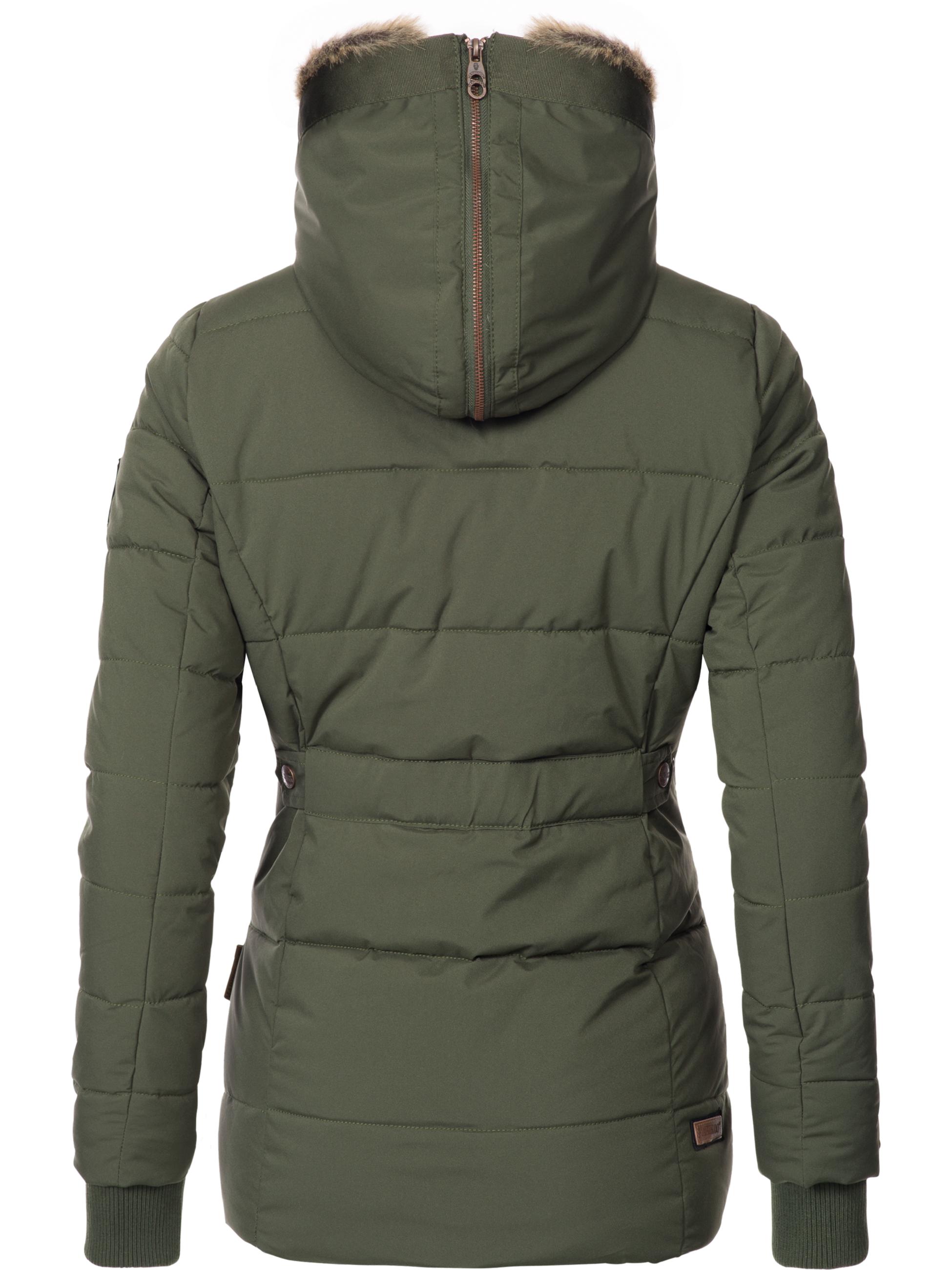 Winter Steppjacke mit Kapuze "Nekoo" Grün