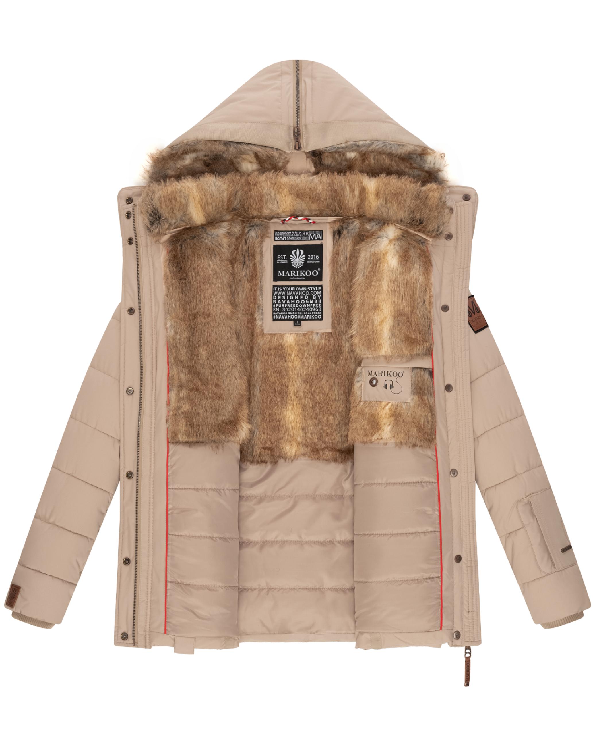 Winter Steppjacke mit Kapuze "Nekoo" Light Taupe