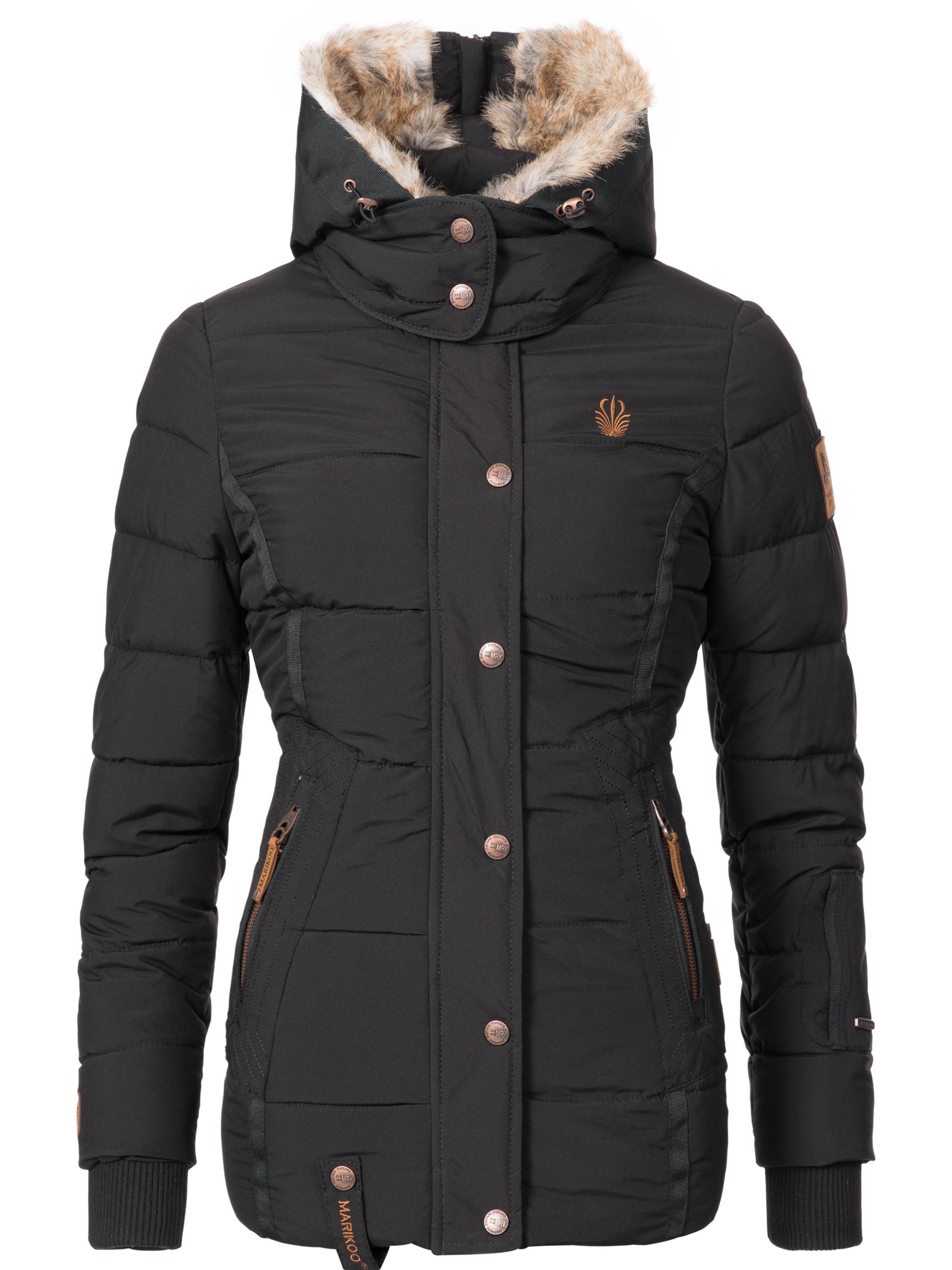 Winter Steppjacke mit Kapuze "Nekoo" Schwarz