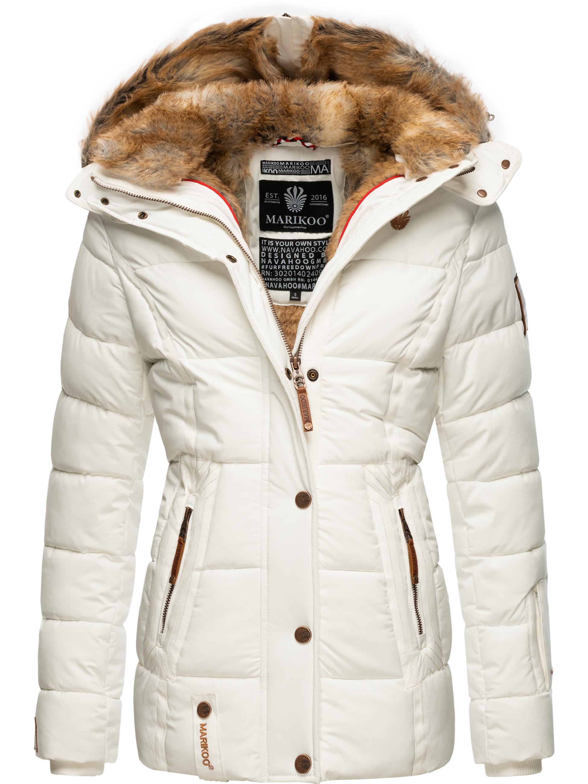 Winter Steppjacke mit Kapuze "Nekoo" White