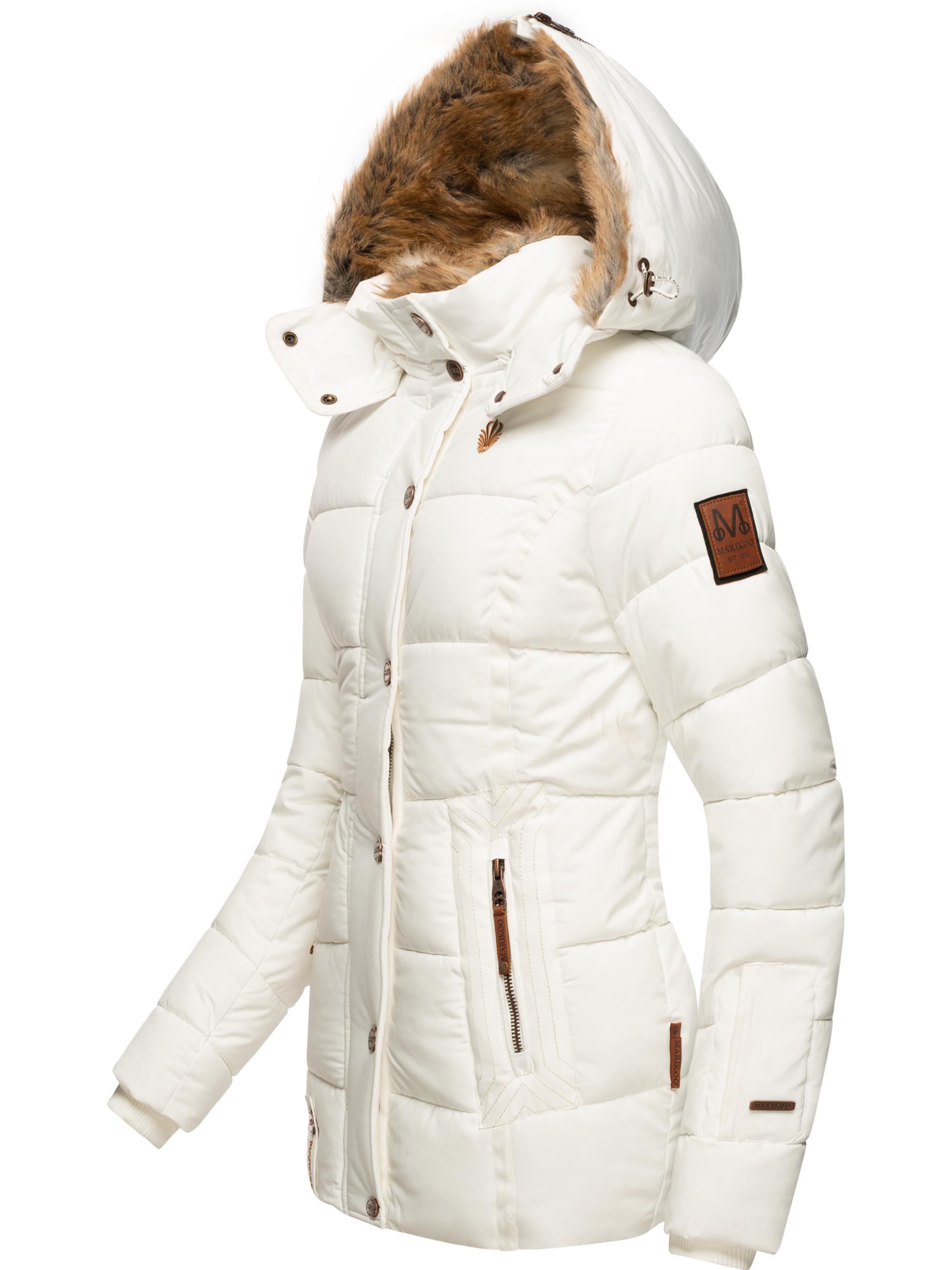 Winter Steppjacke mit Kapuze "Nekoo" White