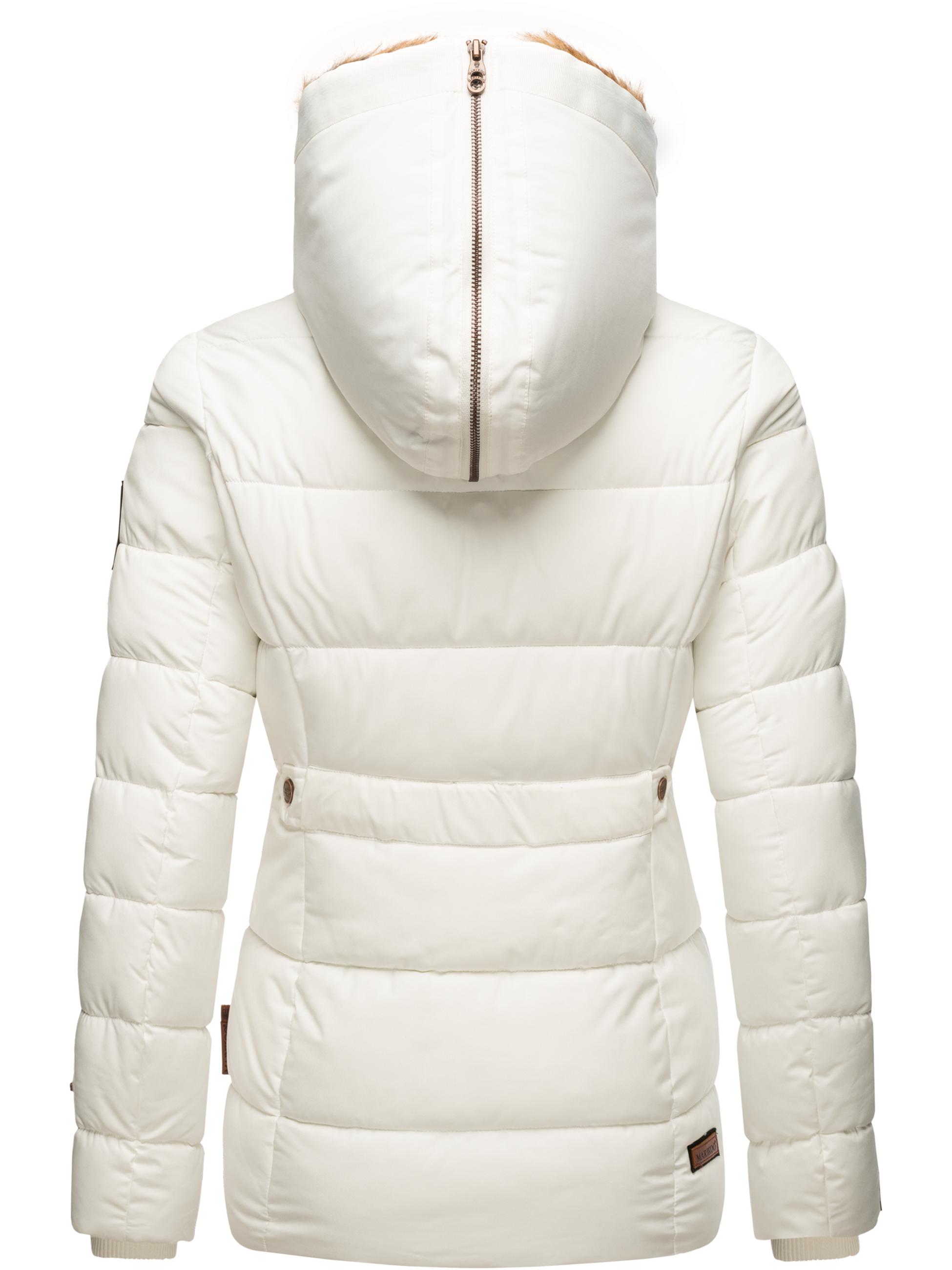 Winter Steppjacke mit Kapuze "Nekoo" White