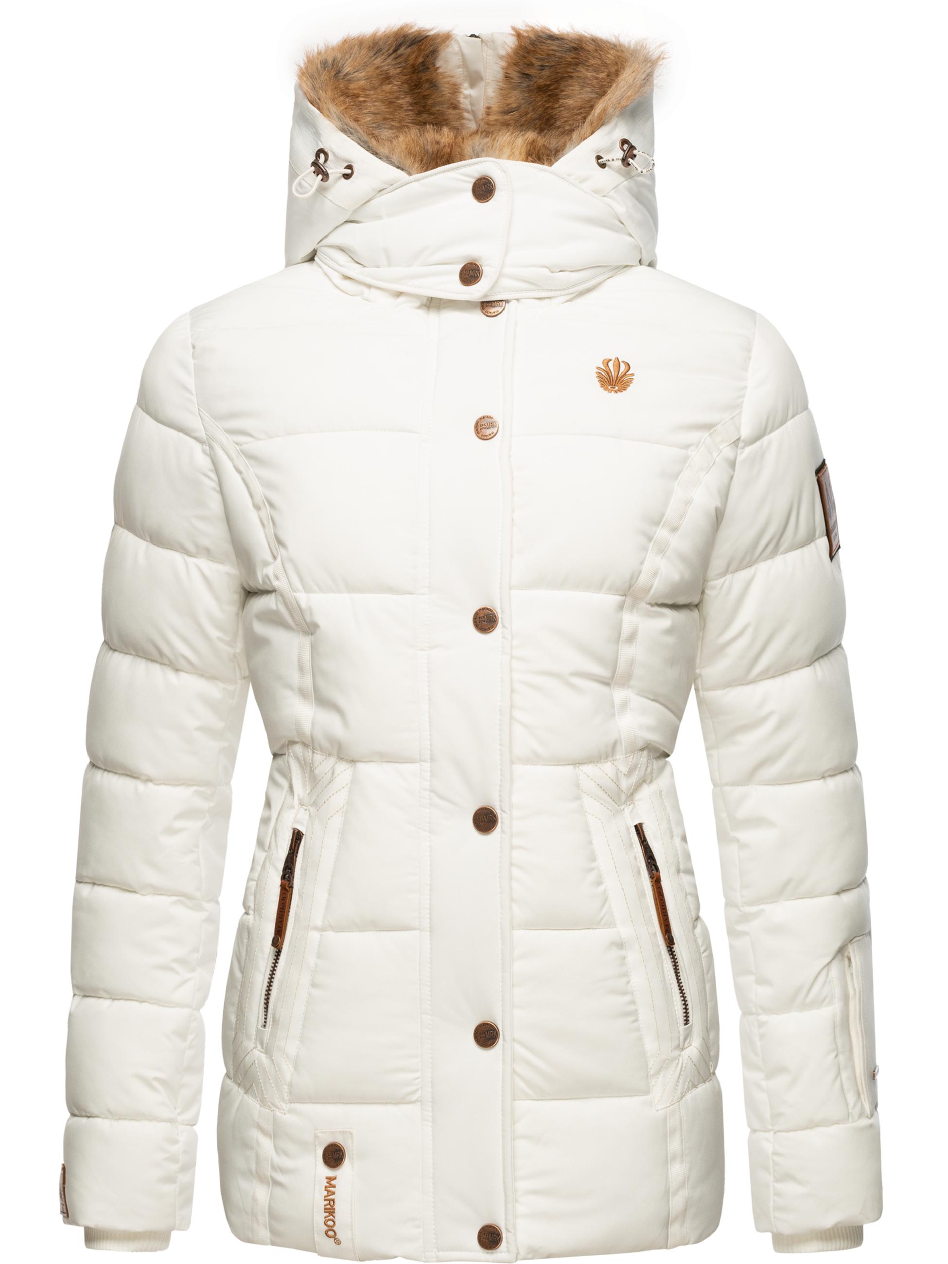 Winter Steppjacke mit Kapuze "Nekoo" White