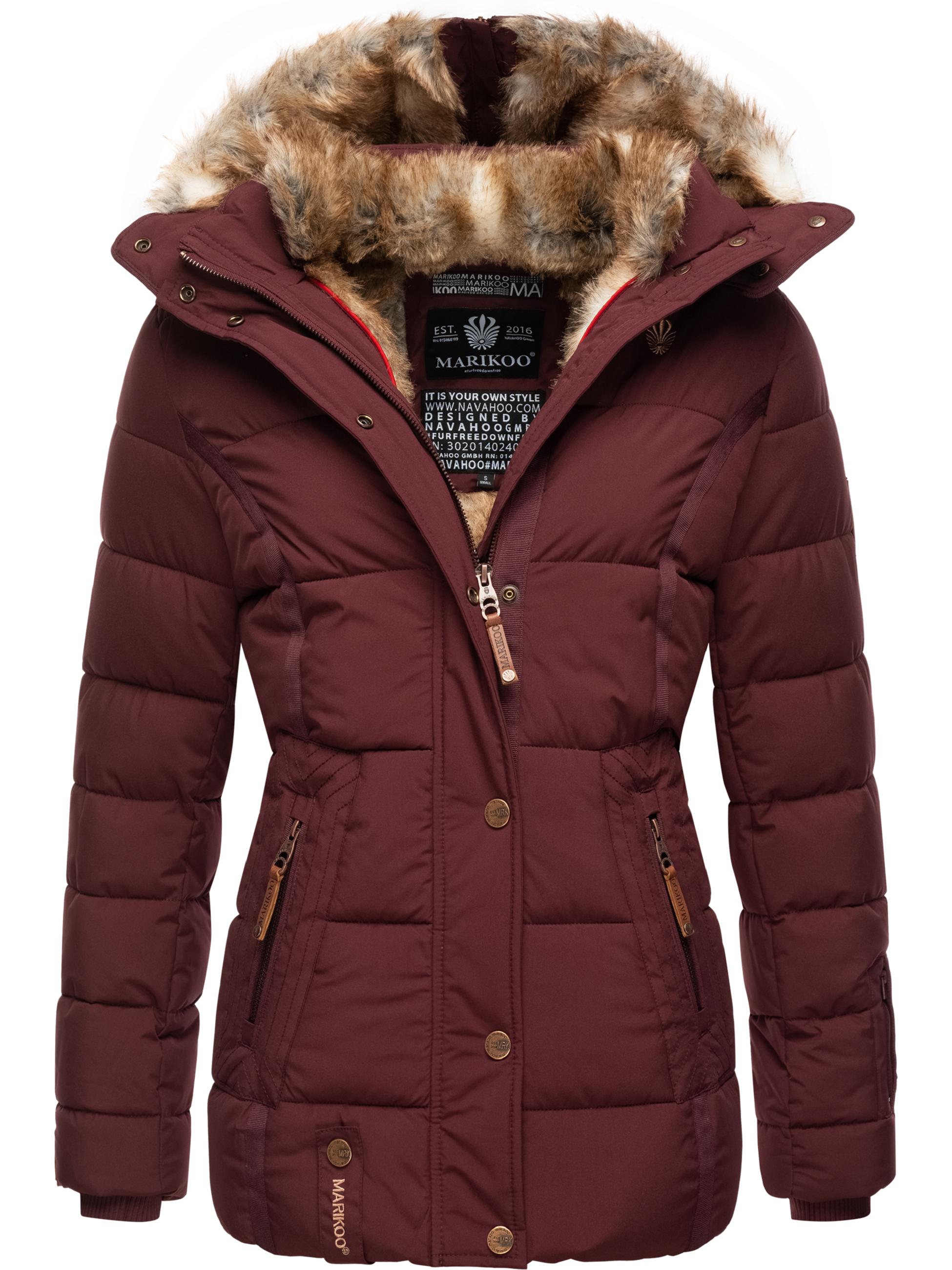 Winter Steppjacke mit Kapuze "Nekoo" Wine