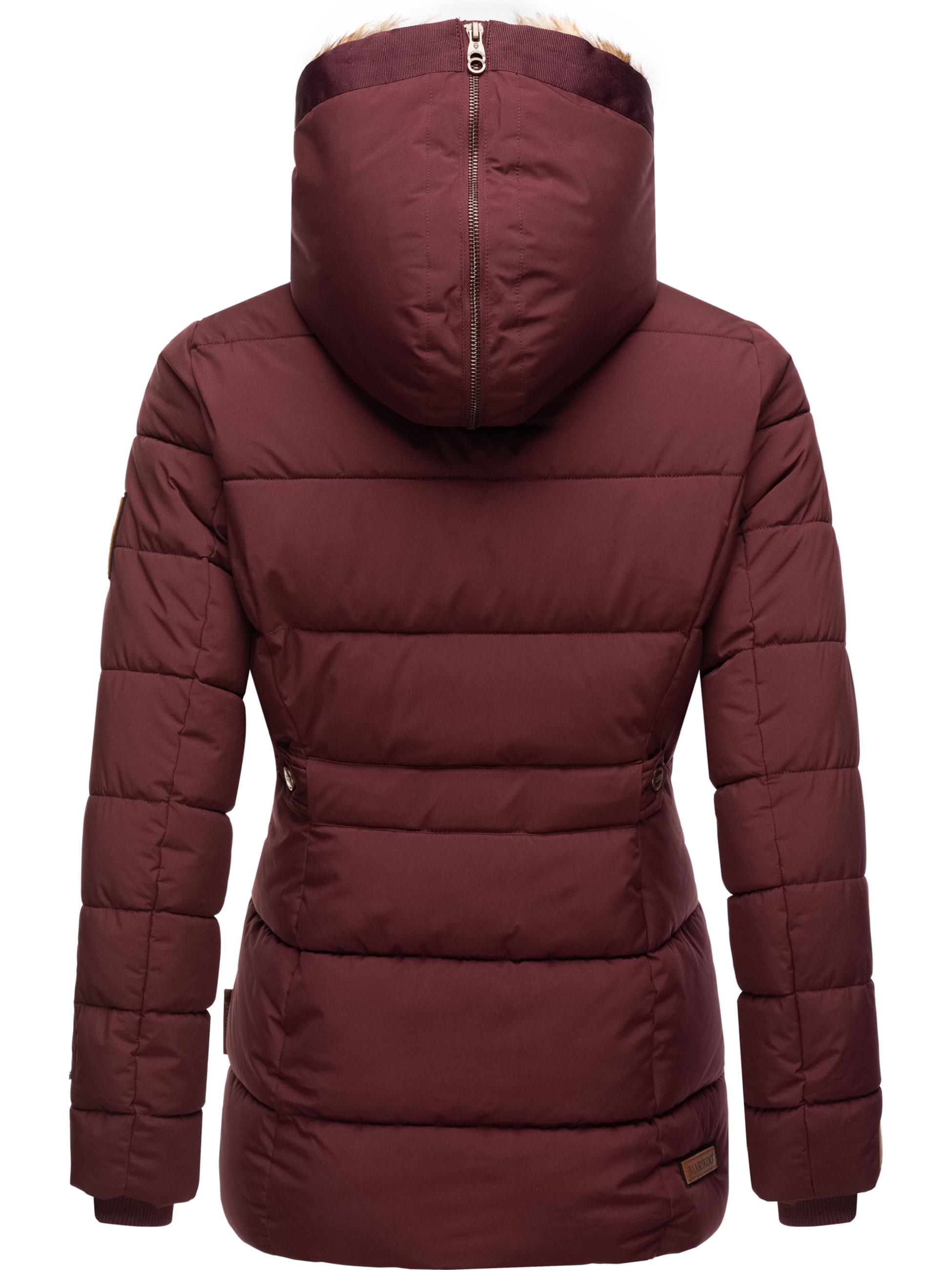 Winter Steppjacke mit Kapuze "Nekoo" Wine