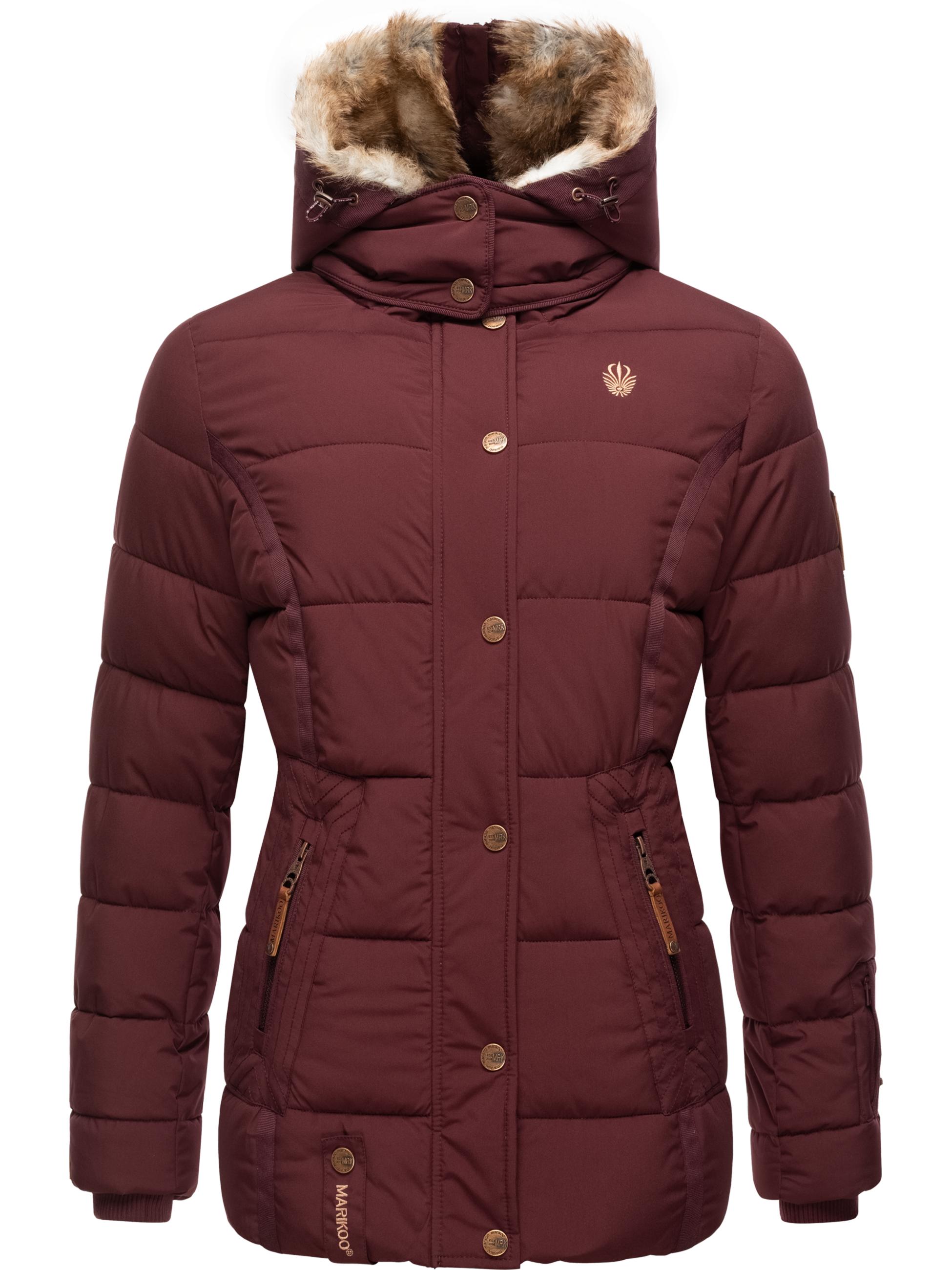 Winter Steppjacke mit Kapuze "Nekoo" Wine