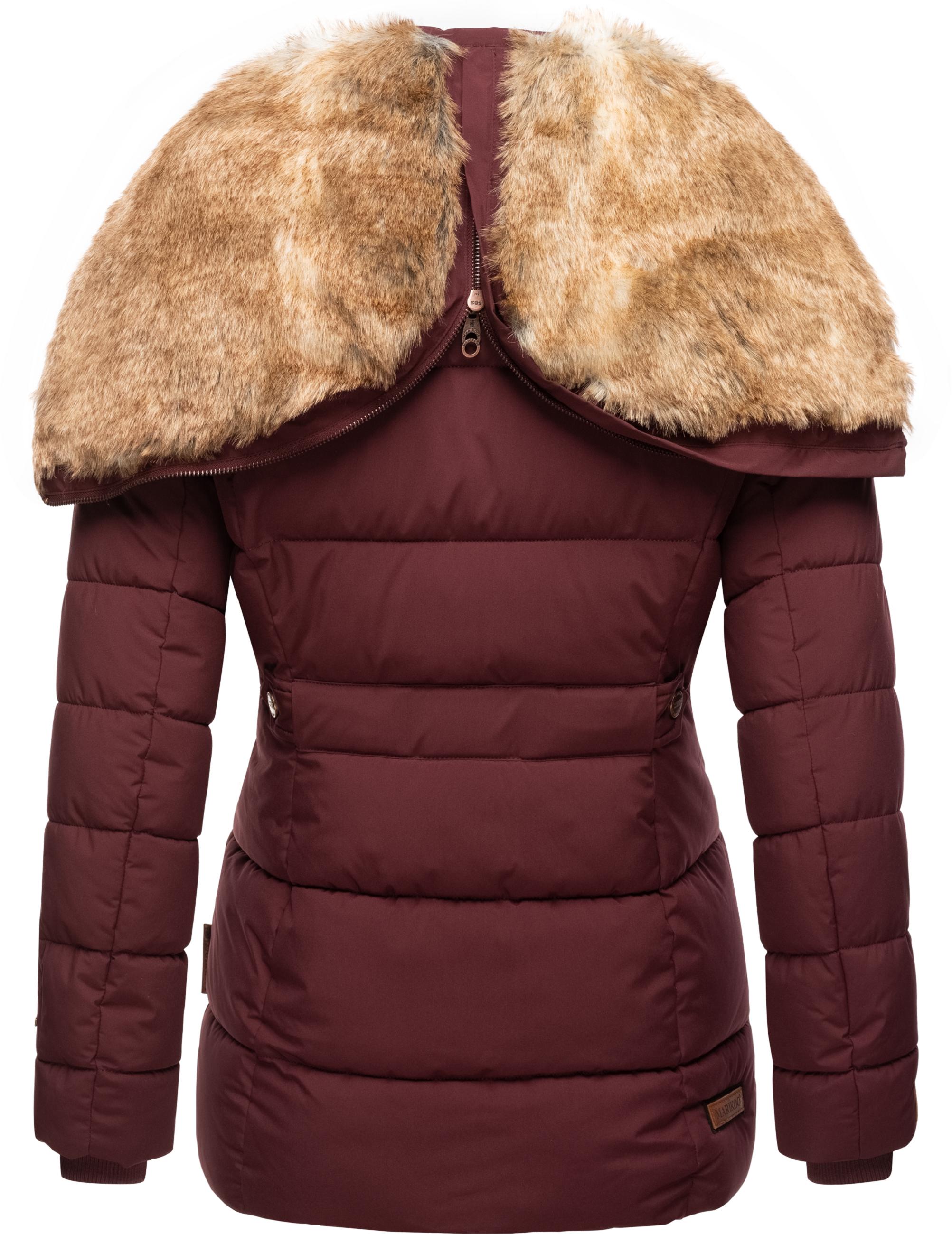 Winter Steppjacke mit Kapuze "Nekoo" Wine