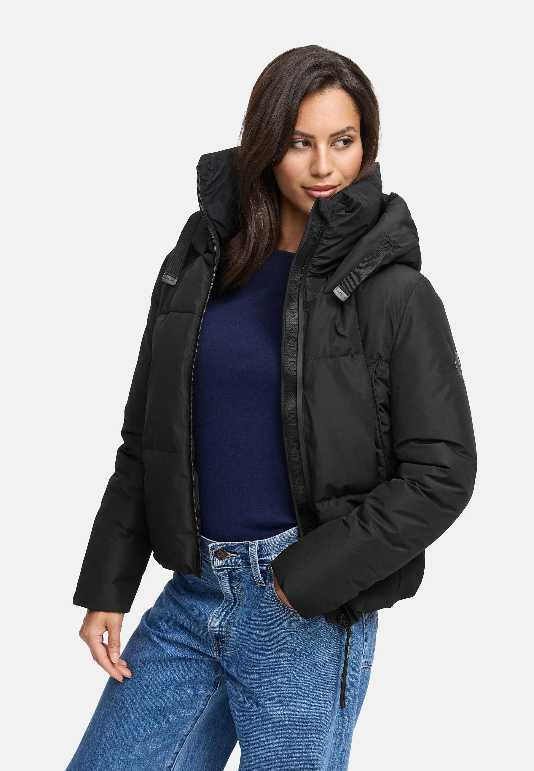 Kurze Steppjacke mit Stehkragen "Ninikaa XVI-1" Black