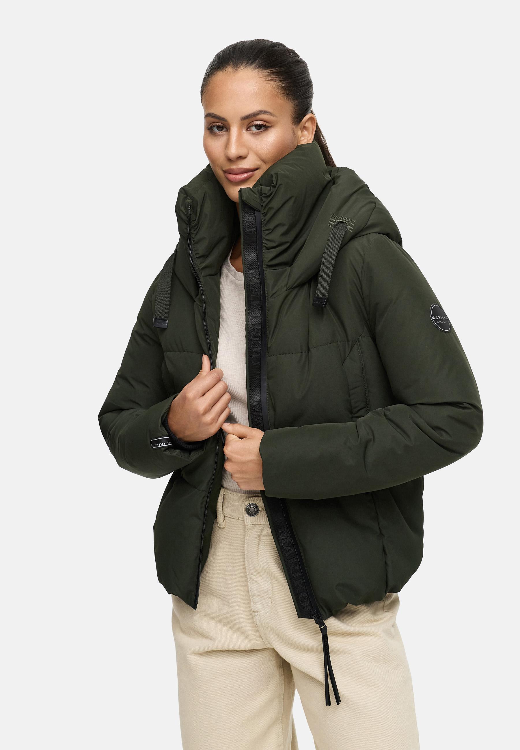Warme Steppjacke mit Kapuze "Ninikaa XVI" Dark Olive