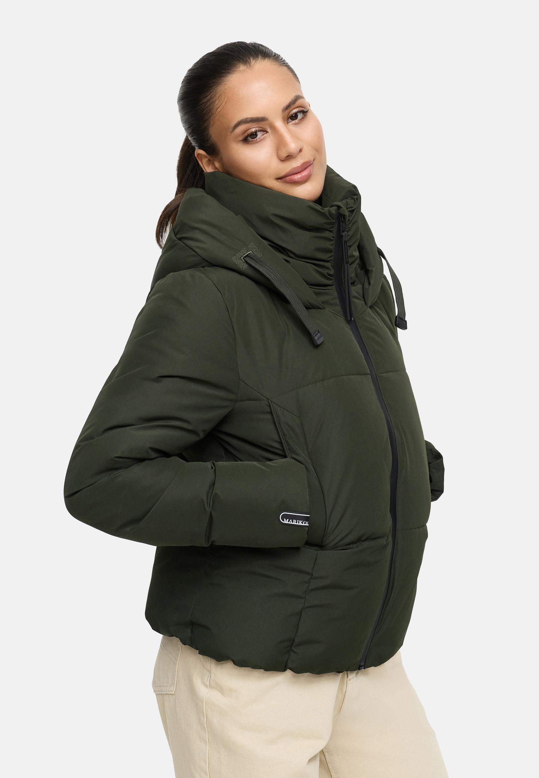 Warme Steppjacke mit Kapuze "Ninikaa XVI" Dark Olive