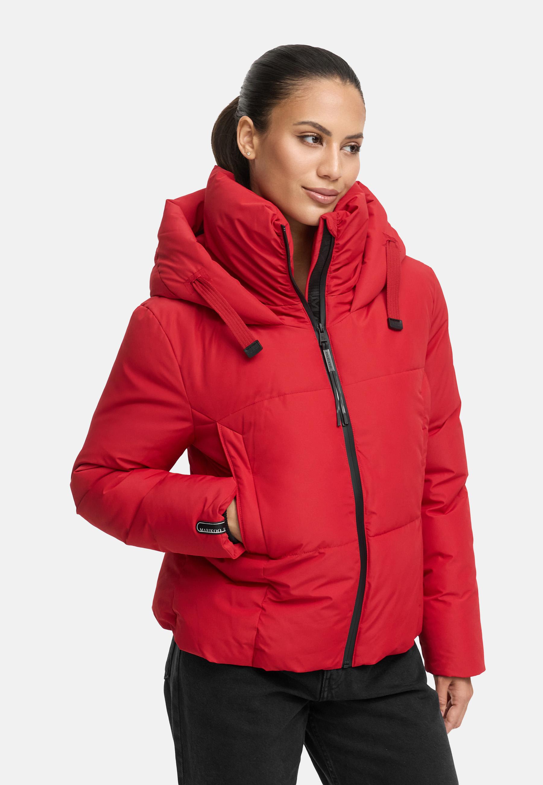 Warme Steppjacke mit Kapuze "Ninikaa XVI" Deep Red