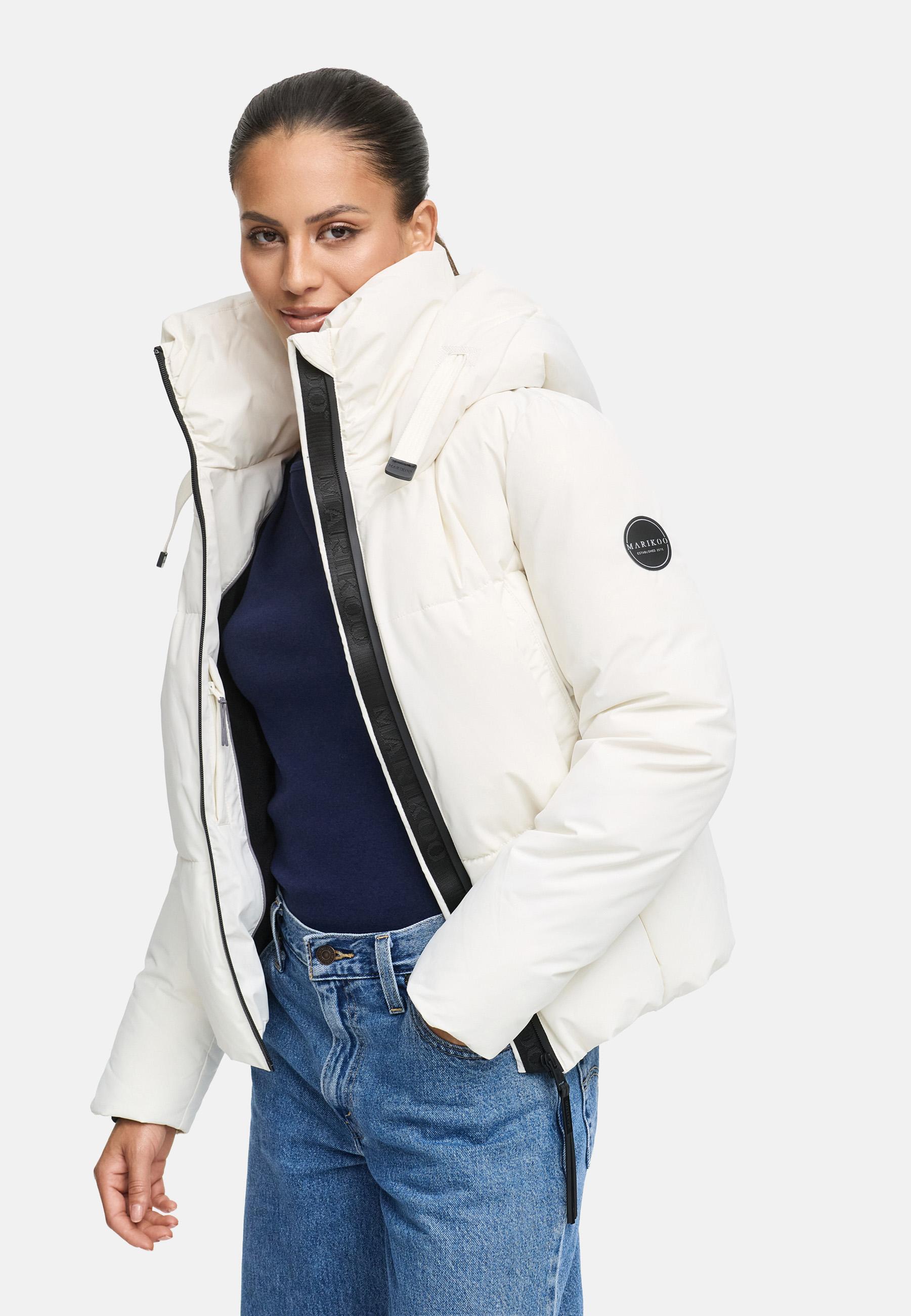 Warme Steppjacke mit Kapuze "Ninikaa XVI" Offwhite