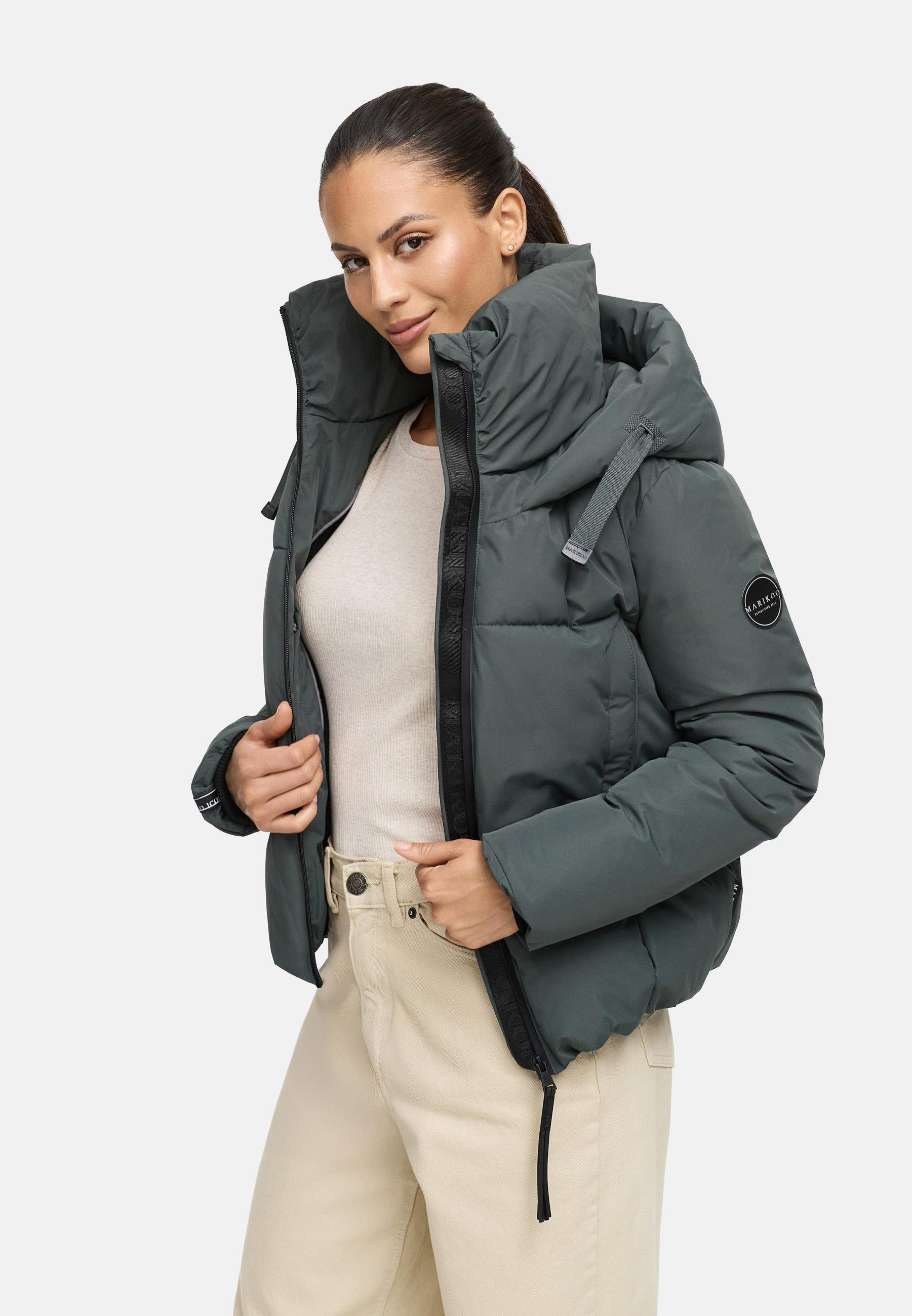 Warme Steppjacke mit Kapuze "Ninikaa XVI" Stone Green