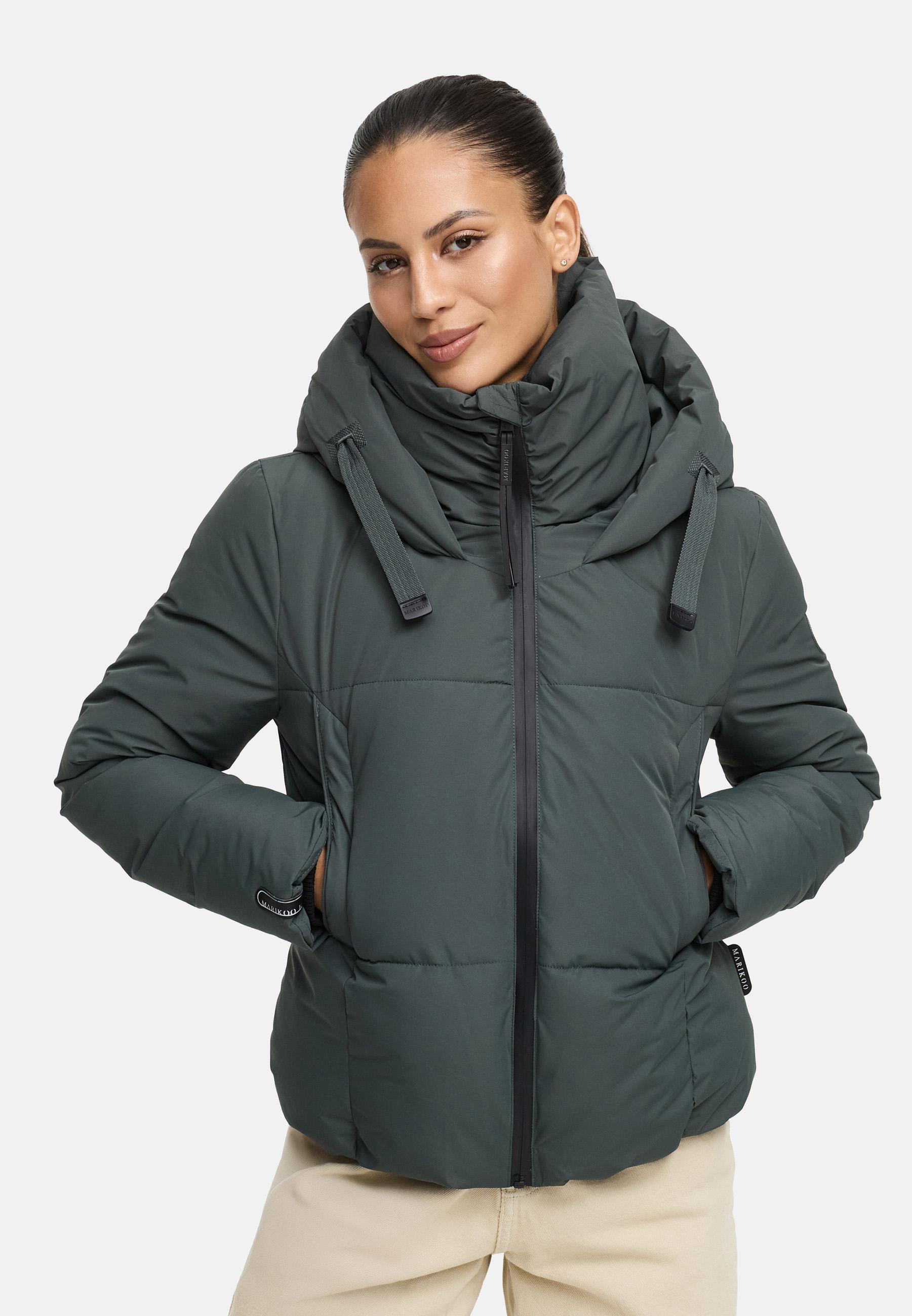 Warme Steppjacke mit Kapuze "Ninikaa XVI" Stone Green