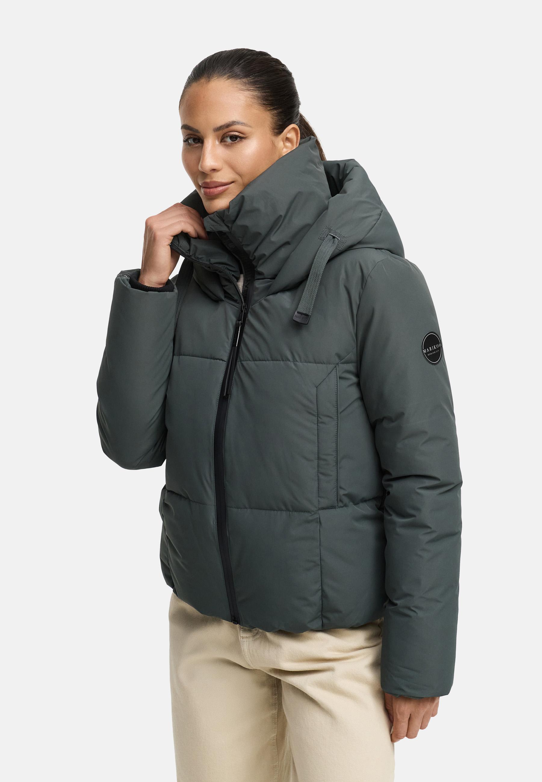 Warme Steppjacke mit Kapuze "Ninikaa XVI" Stone Green