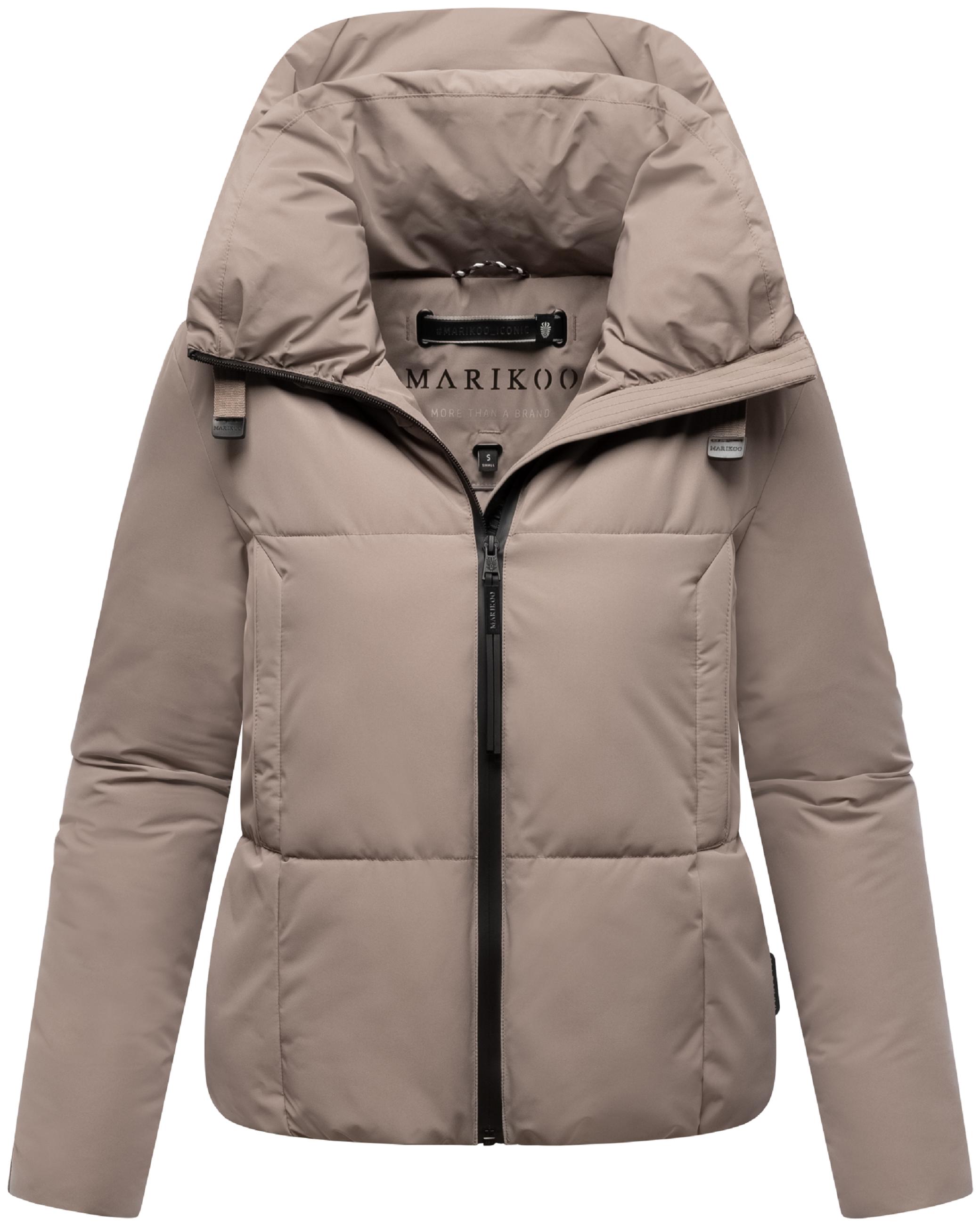 Warme Steppjacke mit Kapuze "Ninikaa XVI" Taupe Grey