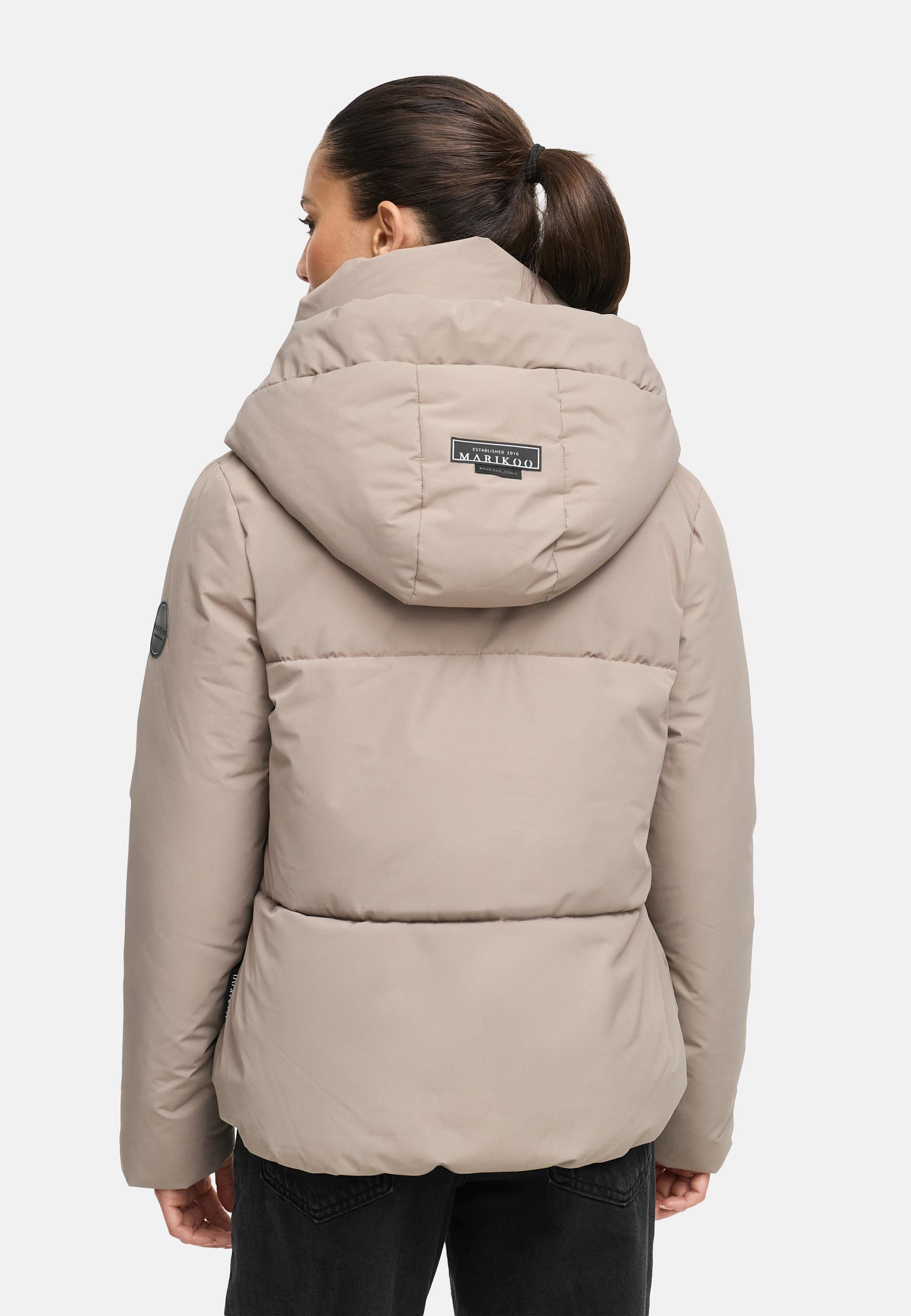 Warme Steppjacke mit Kapuze "Ninikaa XVI" Taupe Grey