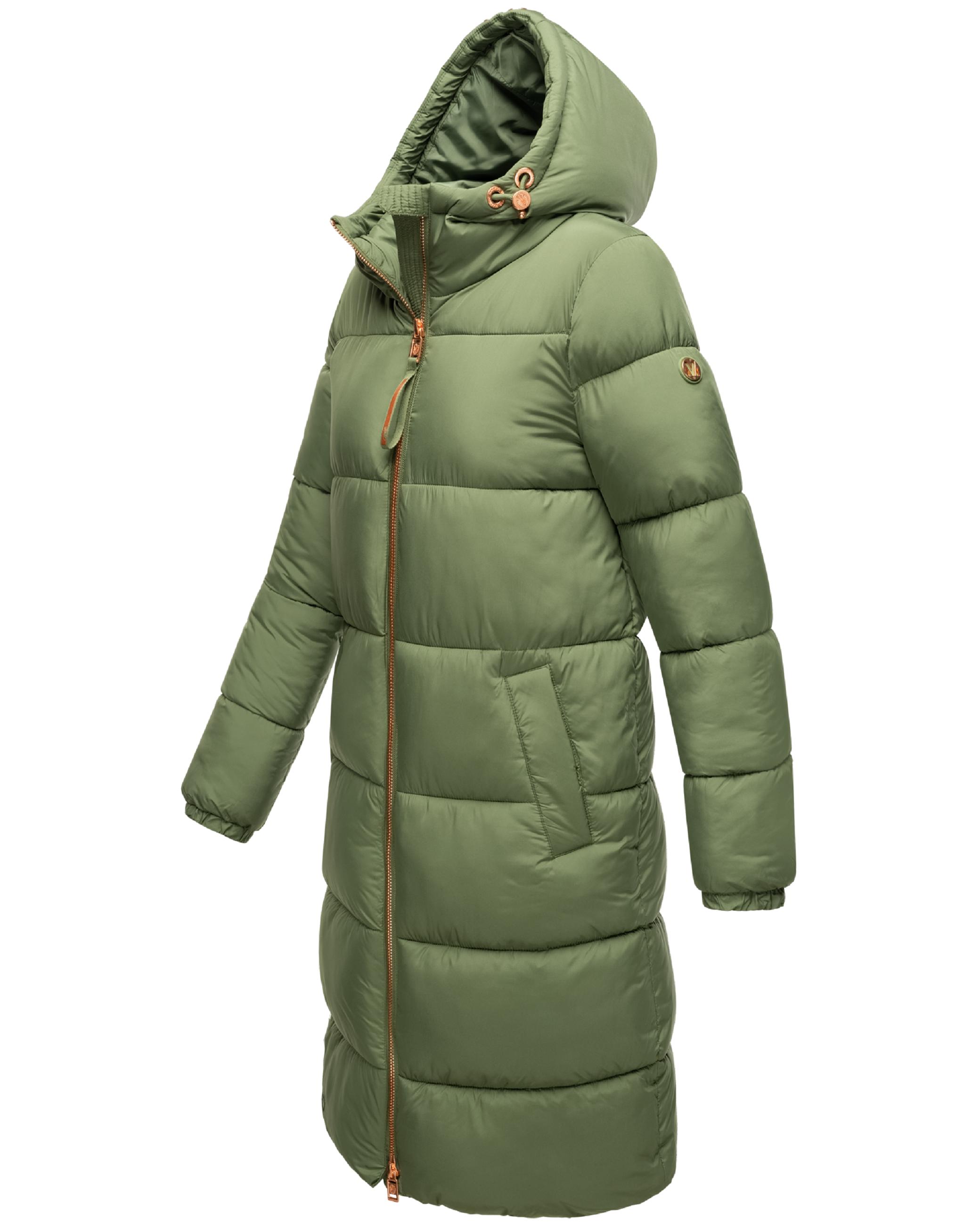 Steppmantel roséfarbenen Details "Nomadiaa 16" Pine Olive
