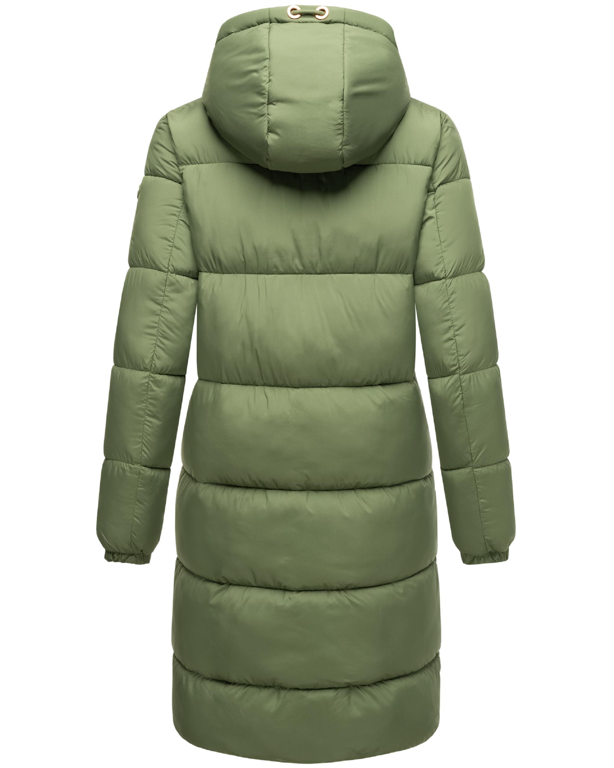 Steppmantel roséfarbenen Details "Nomadiaa 16" Pine Olive