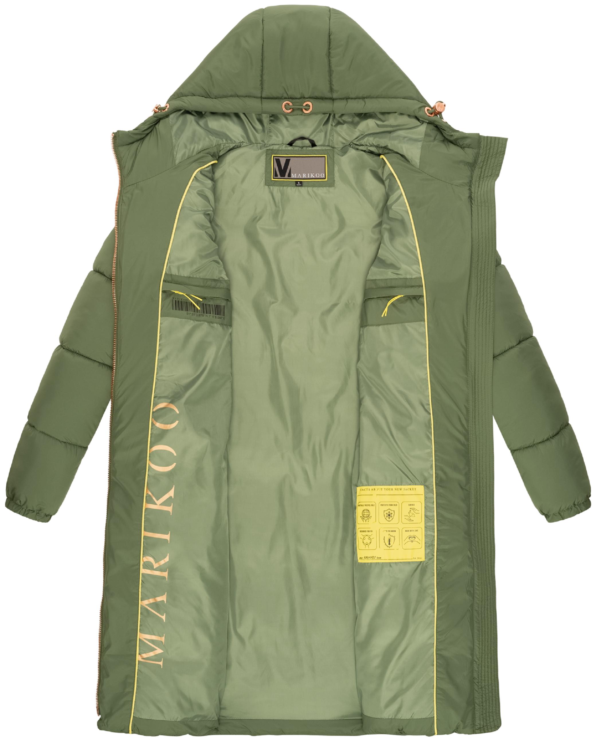 Steppmantel roséfarbenen Details "Nomadiaa 16" Pine Olive