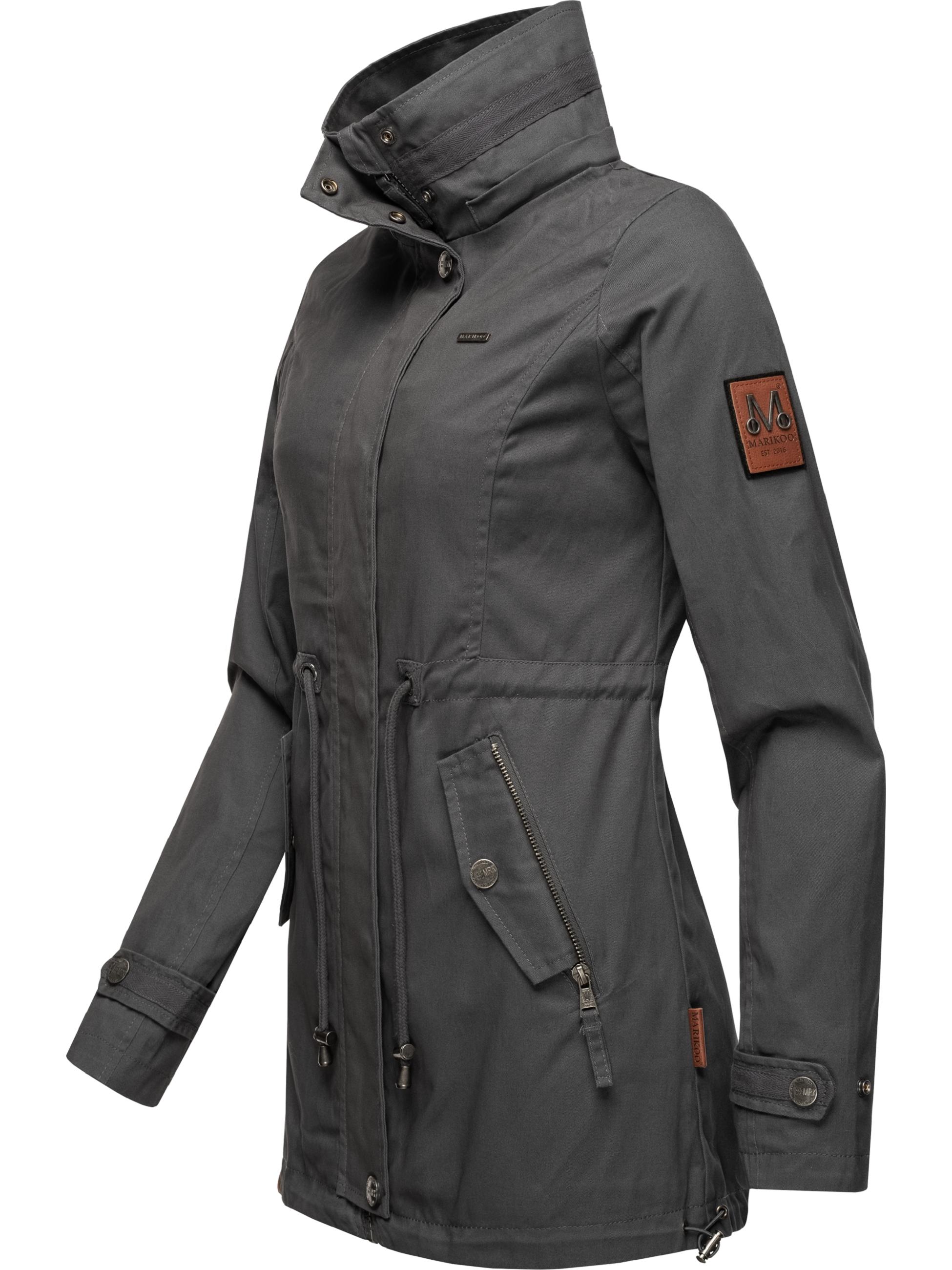 Leichter Baumwollparka mit Kapuze "Nyokoo" Anthracite