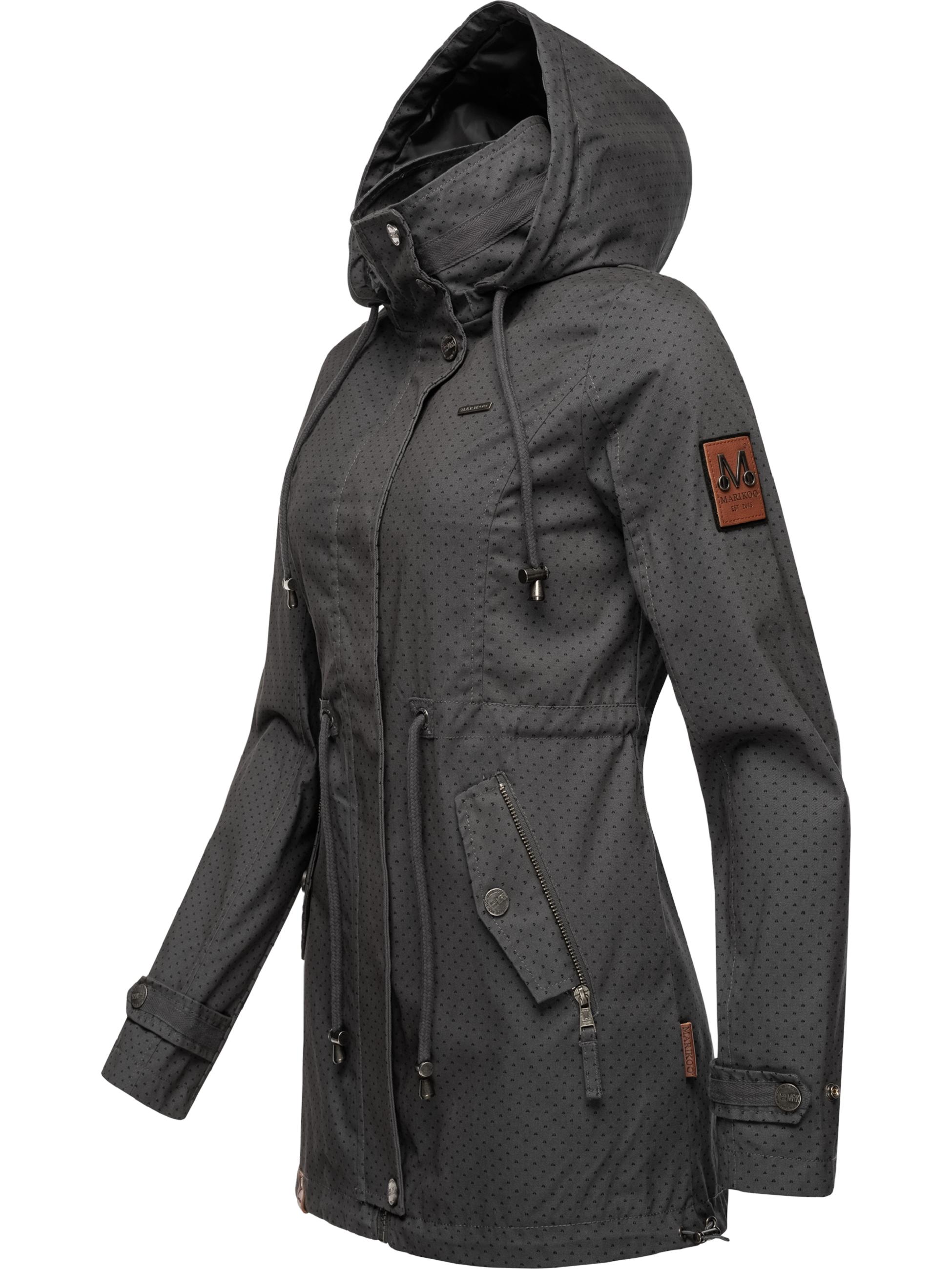 Leichter Baumwollparka mit Kapuze "Nyokoo" Anthracite w.P.