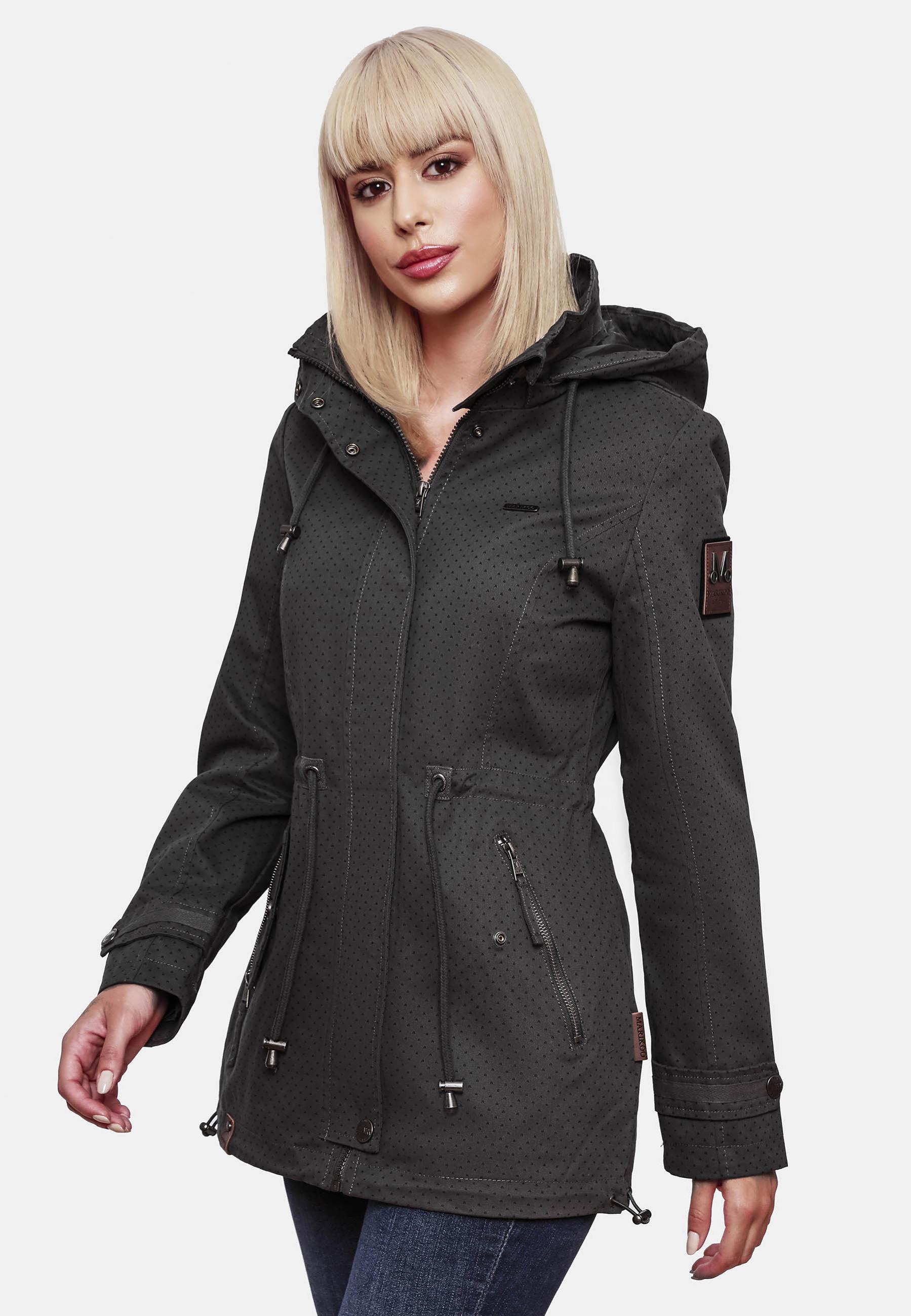 Leichter Baumwollparka mit Kapuze "Nyokoo" Anthracite w.P.