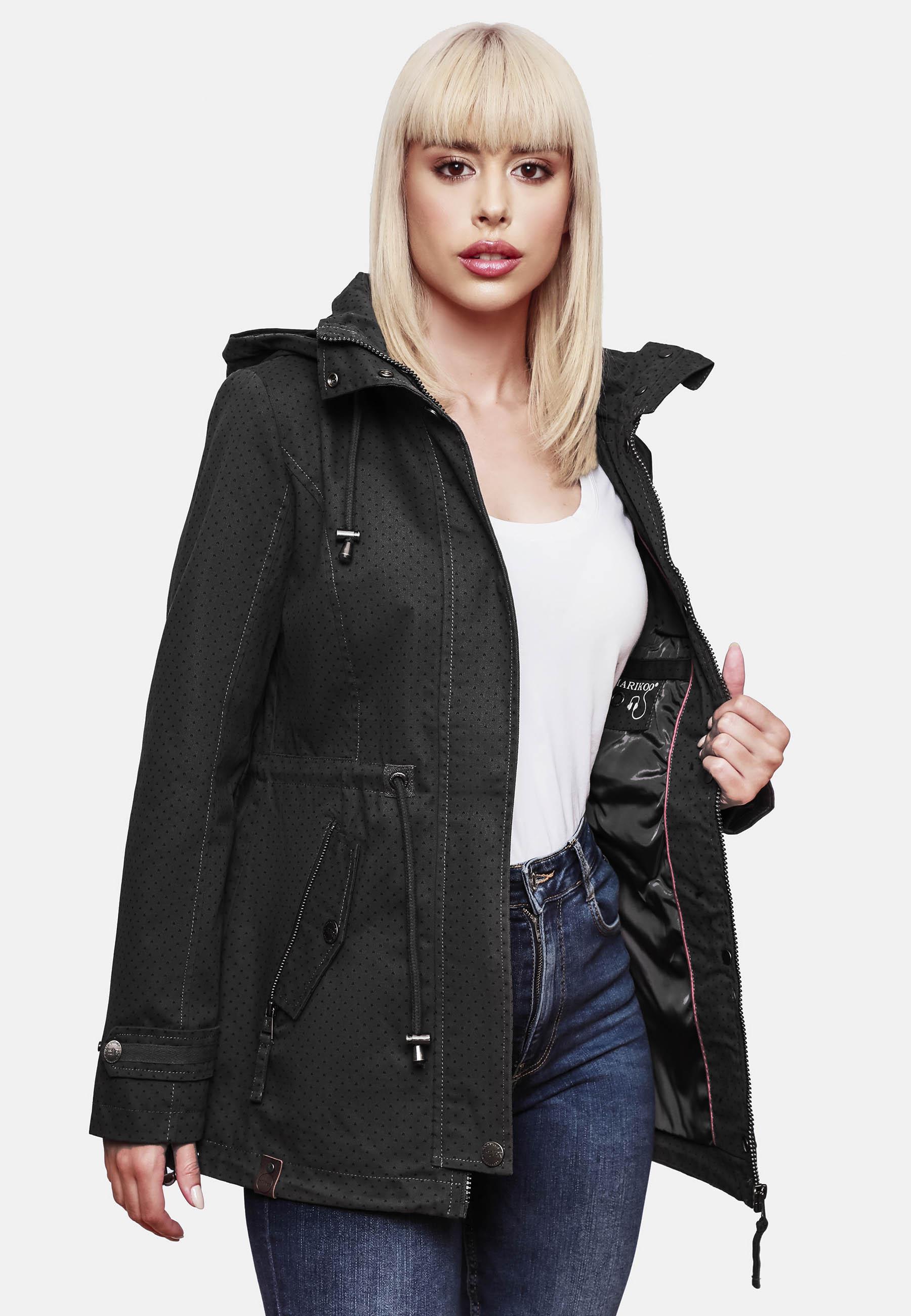 Leichter Baumwollparka mit Kapuze "Nyokoo" Anthracite w.P.