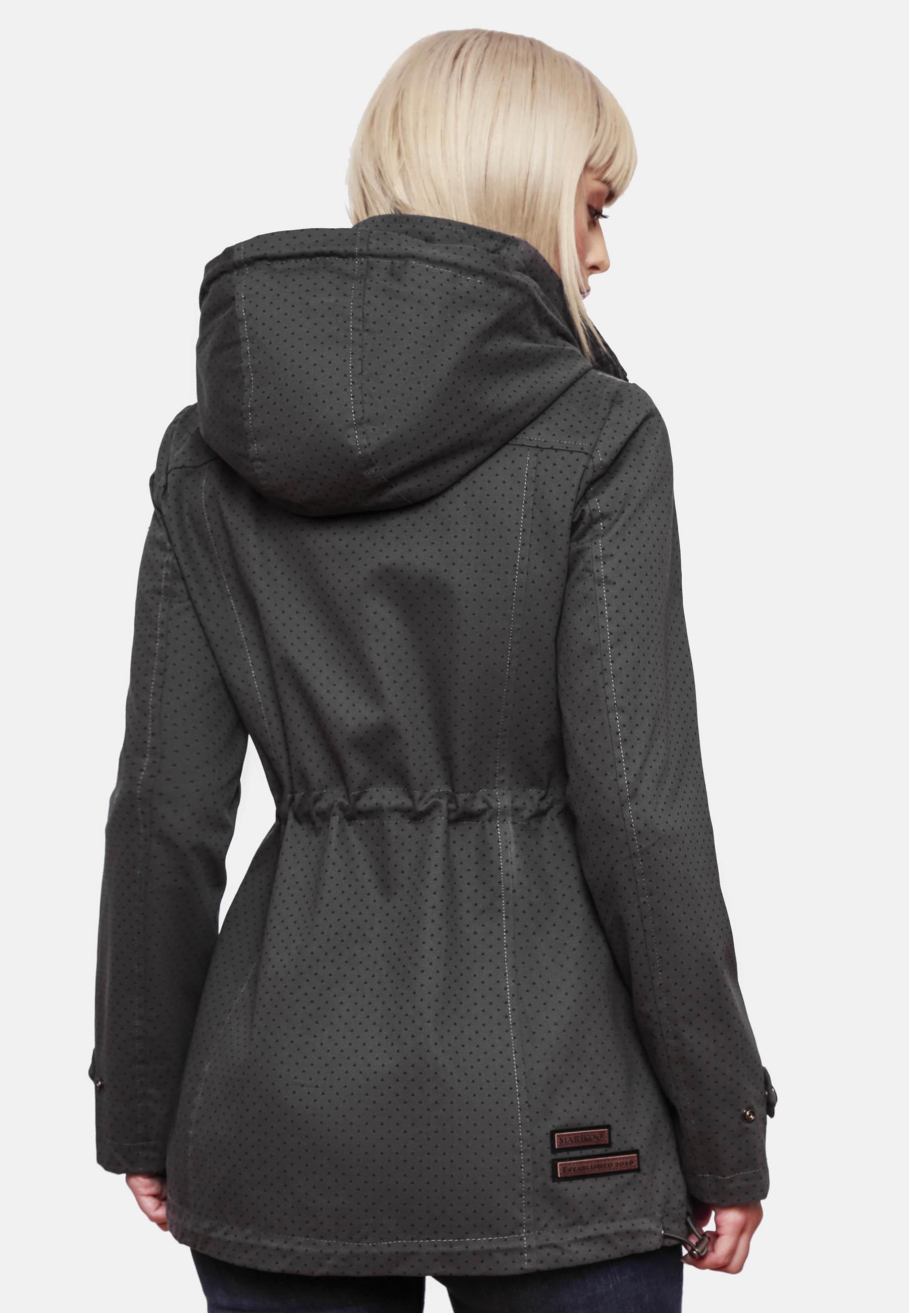 Leichter Baumwollparka mit Kapuze "Nyokoo" Anthracite w.P.