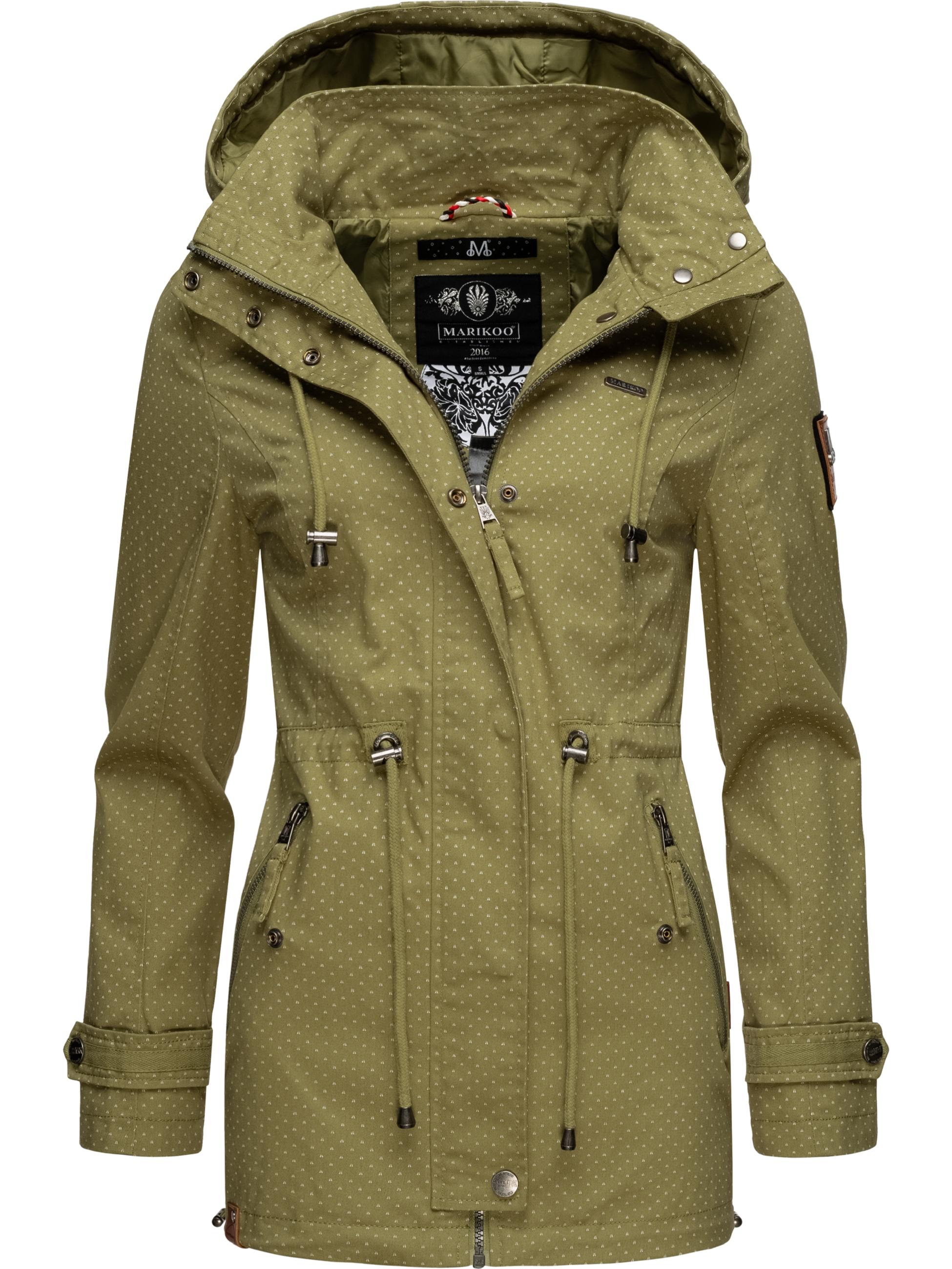 Leichter Baumwollparka mit Kapuze "Nyokoo" Green Dots