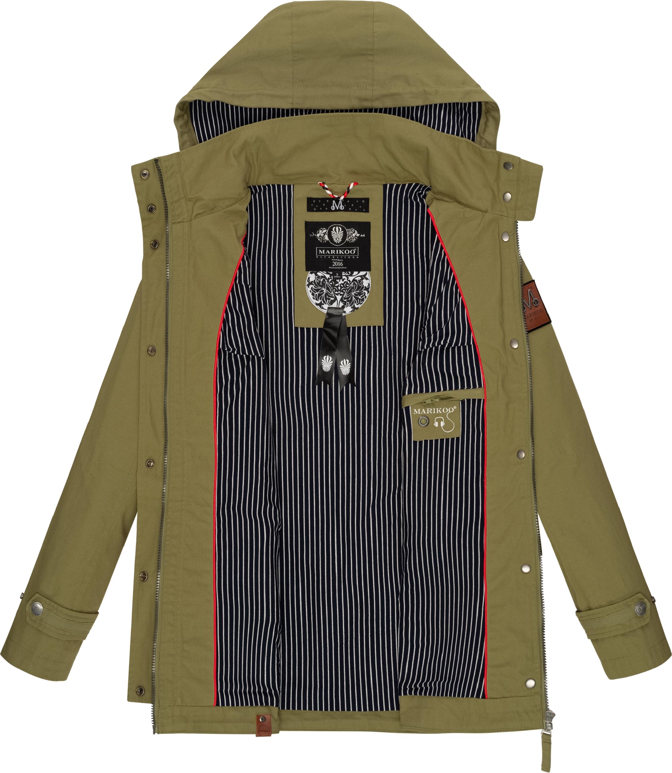 Leichter Baumwollparka mit Kapuze "Nyokoo" Green