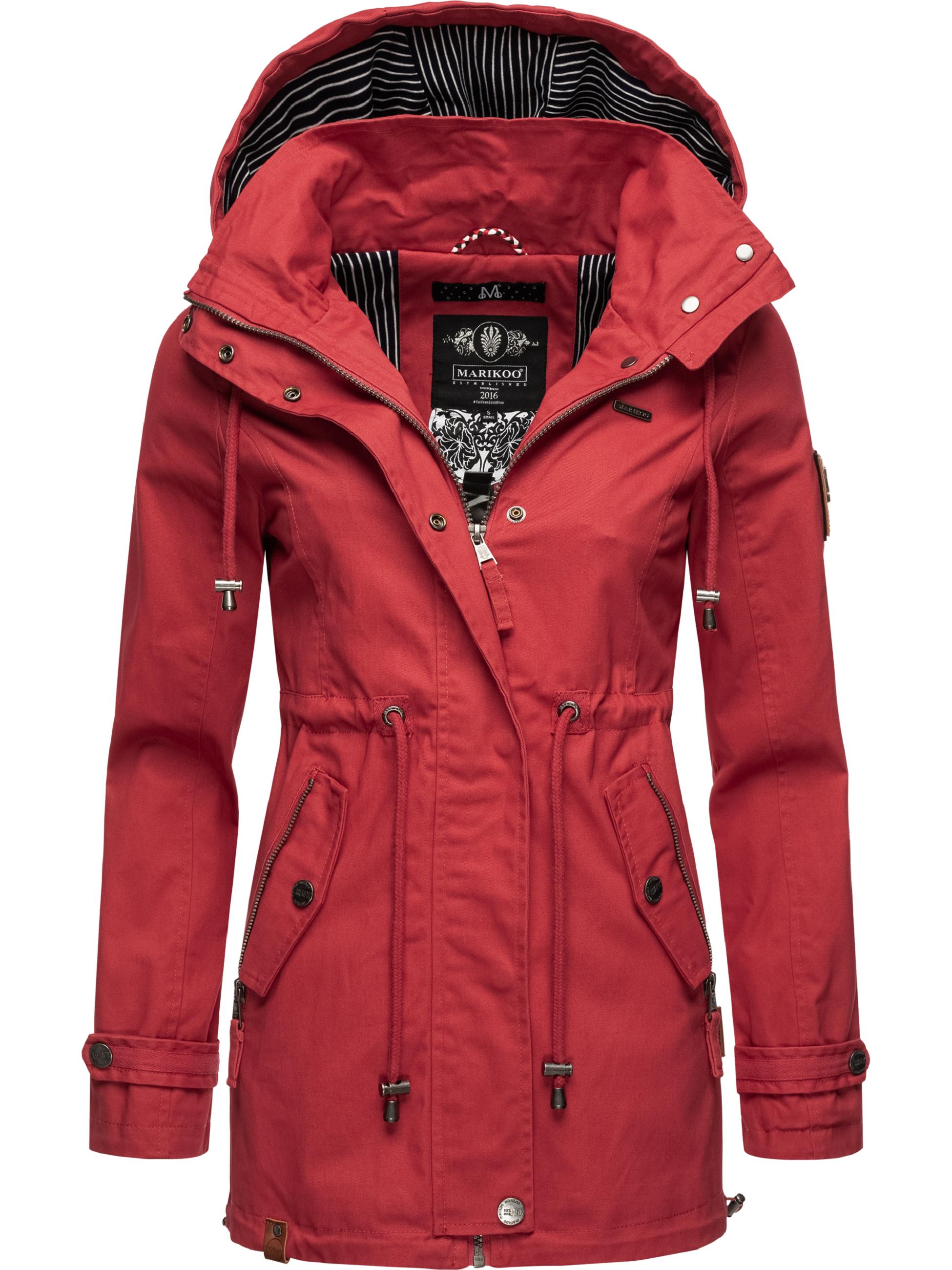 Leichter Baumwollparka mit Kapuze "Nyokoo" Red