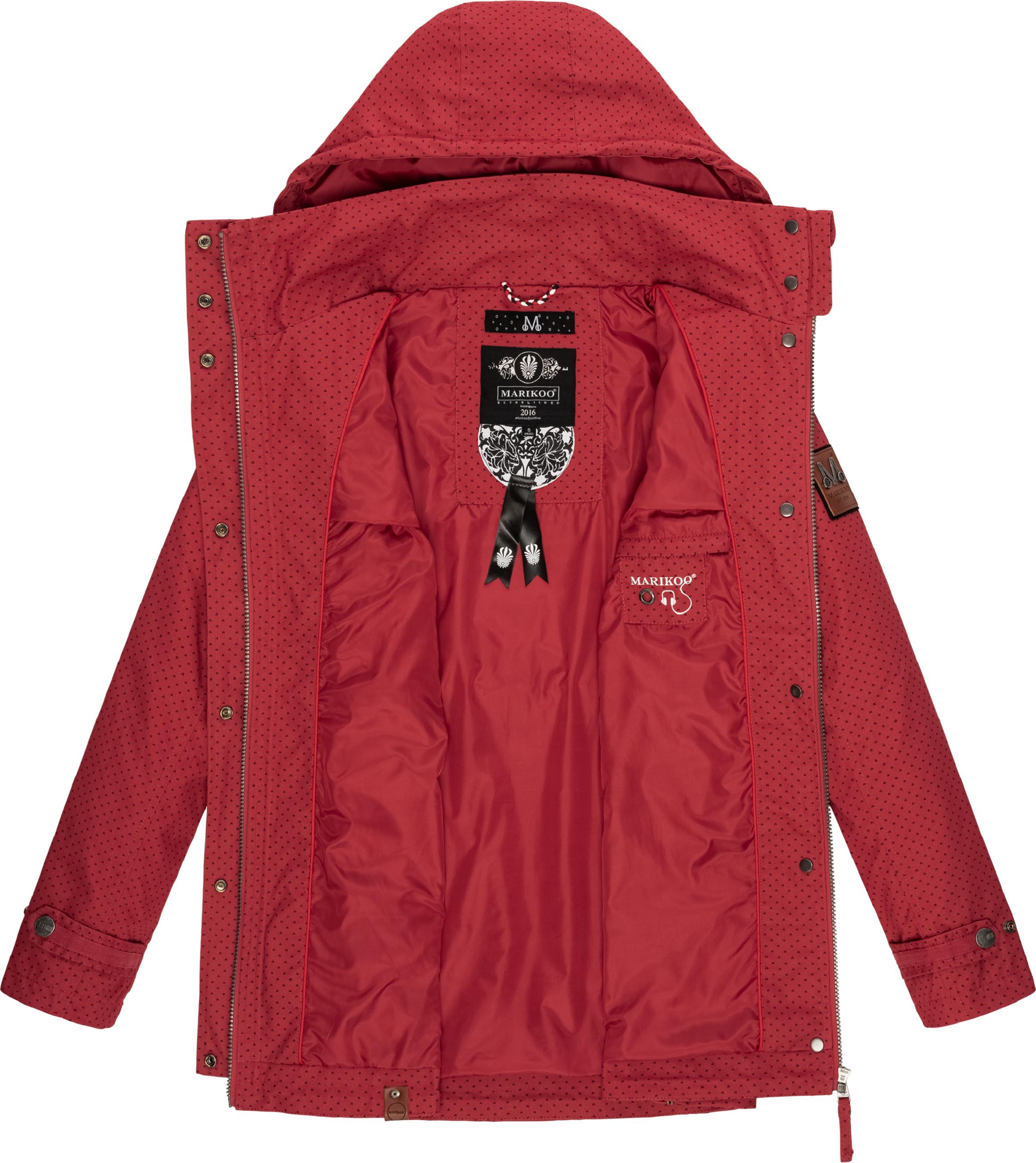 Leichter Baumwollparka mit Kapuze "Nyokoo" Red w.P.