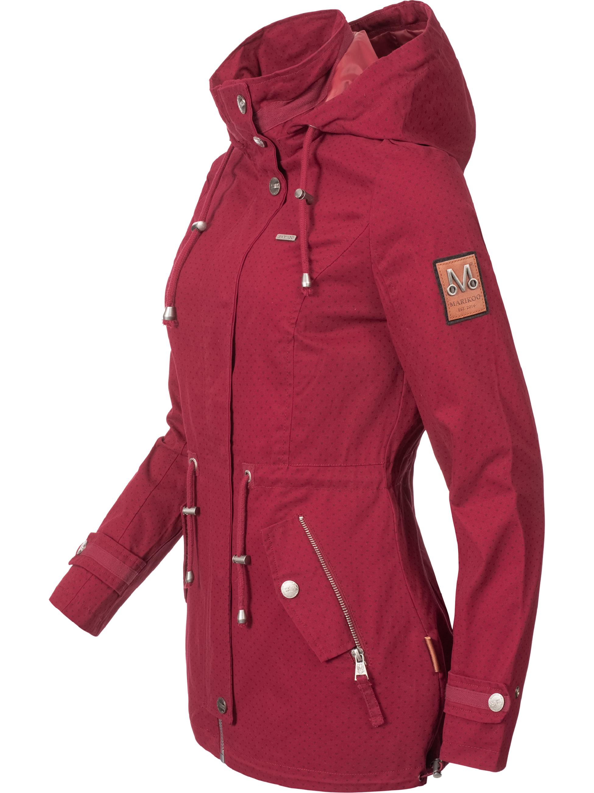 Leichter Baumwollparka mit Kapuze "Nyokoo" Rot Dots