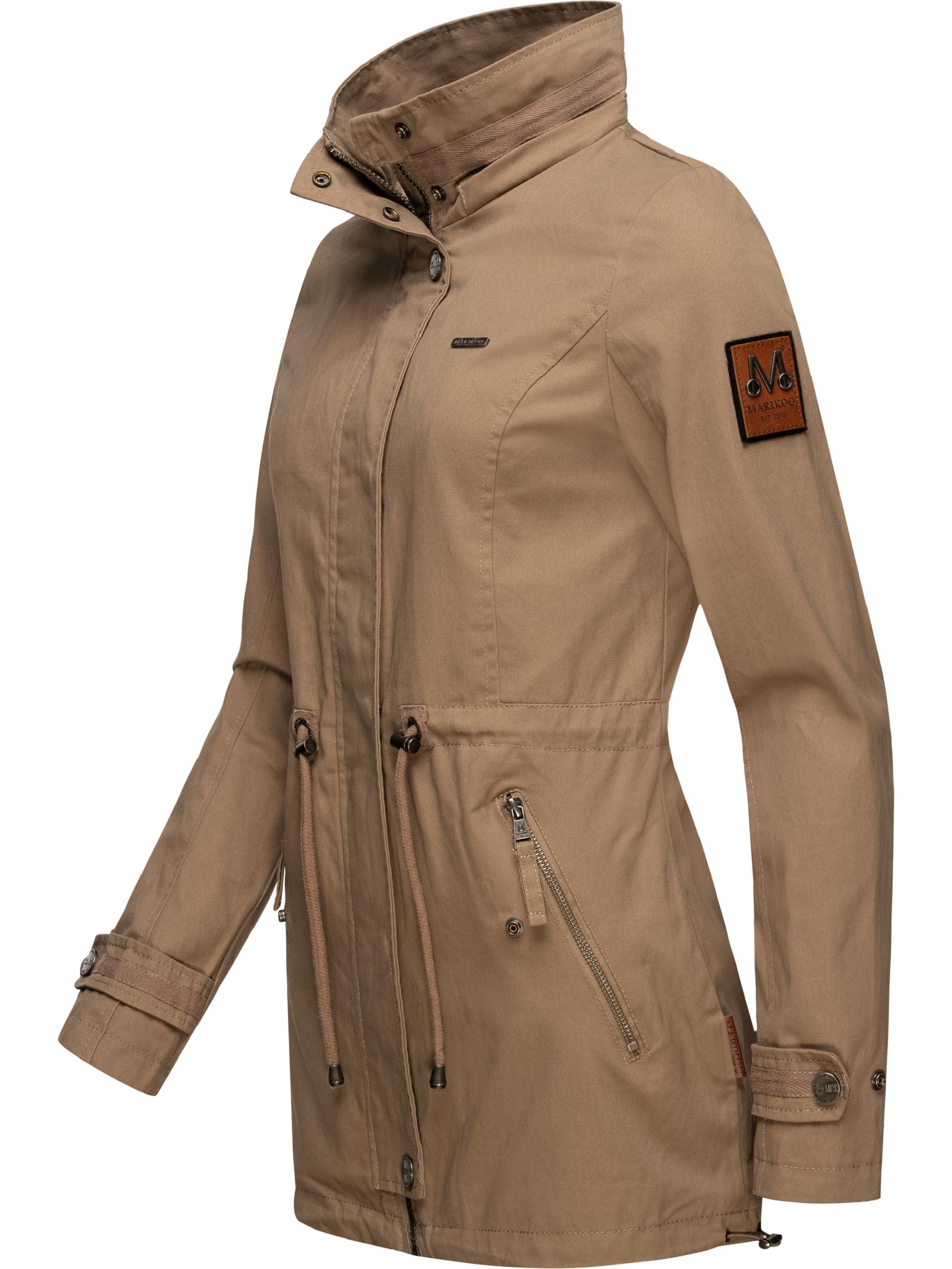 Leichter Baumwollparka mit Kapuze "Nyokoo" Taupe