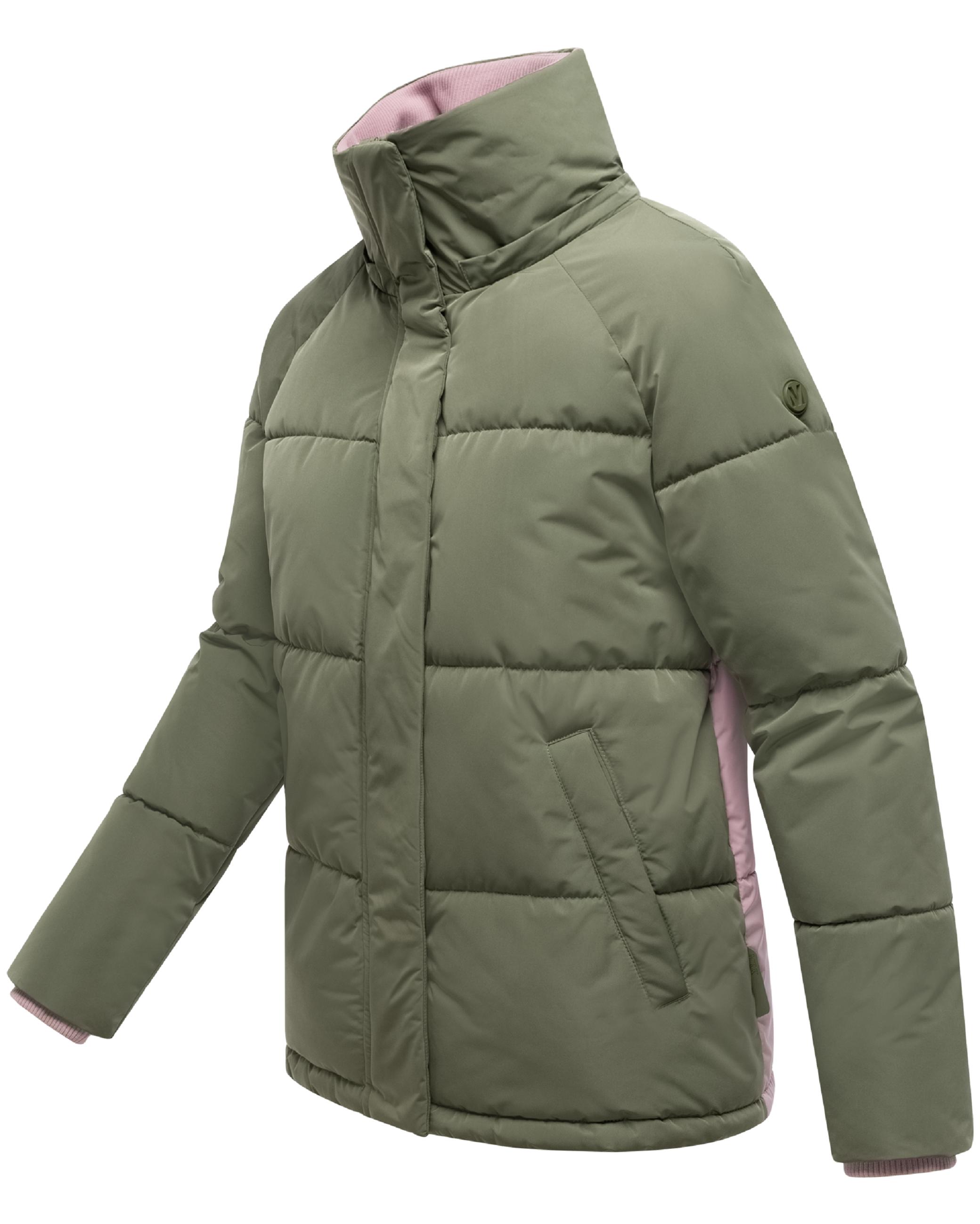 Steppjacke im Colourblocking-Style "Omariaa 16" Olive Leaf