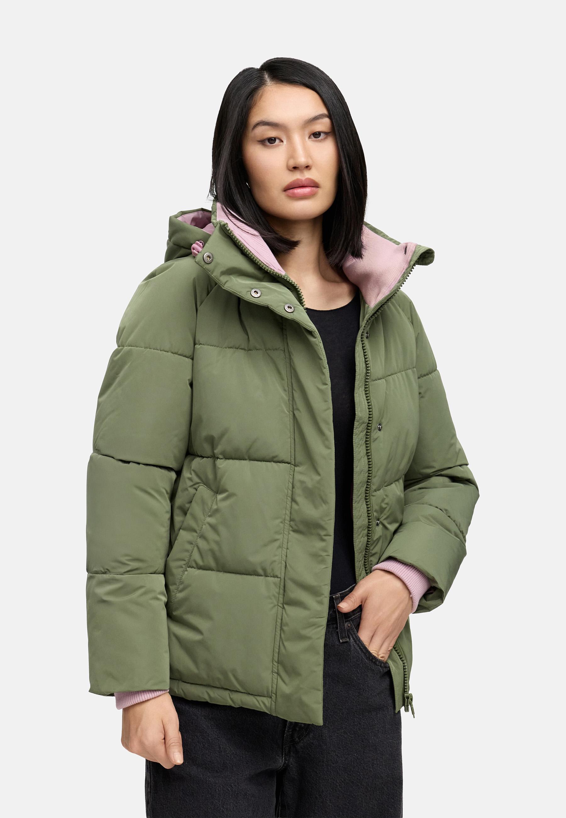 Steppjacke im Colourblocking-Style "Omariaa 16" Olive Leaf