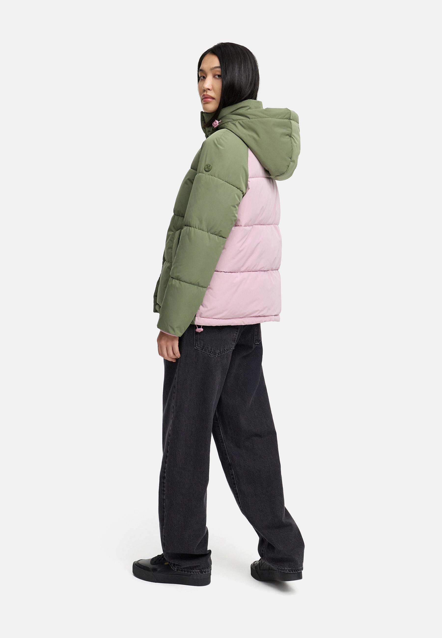 Steppjacke im Colourblocking-Style "Omariaa 16" Olive Leaf