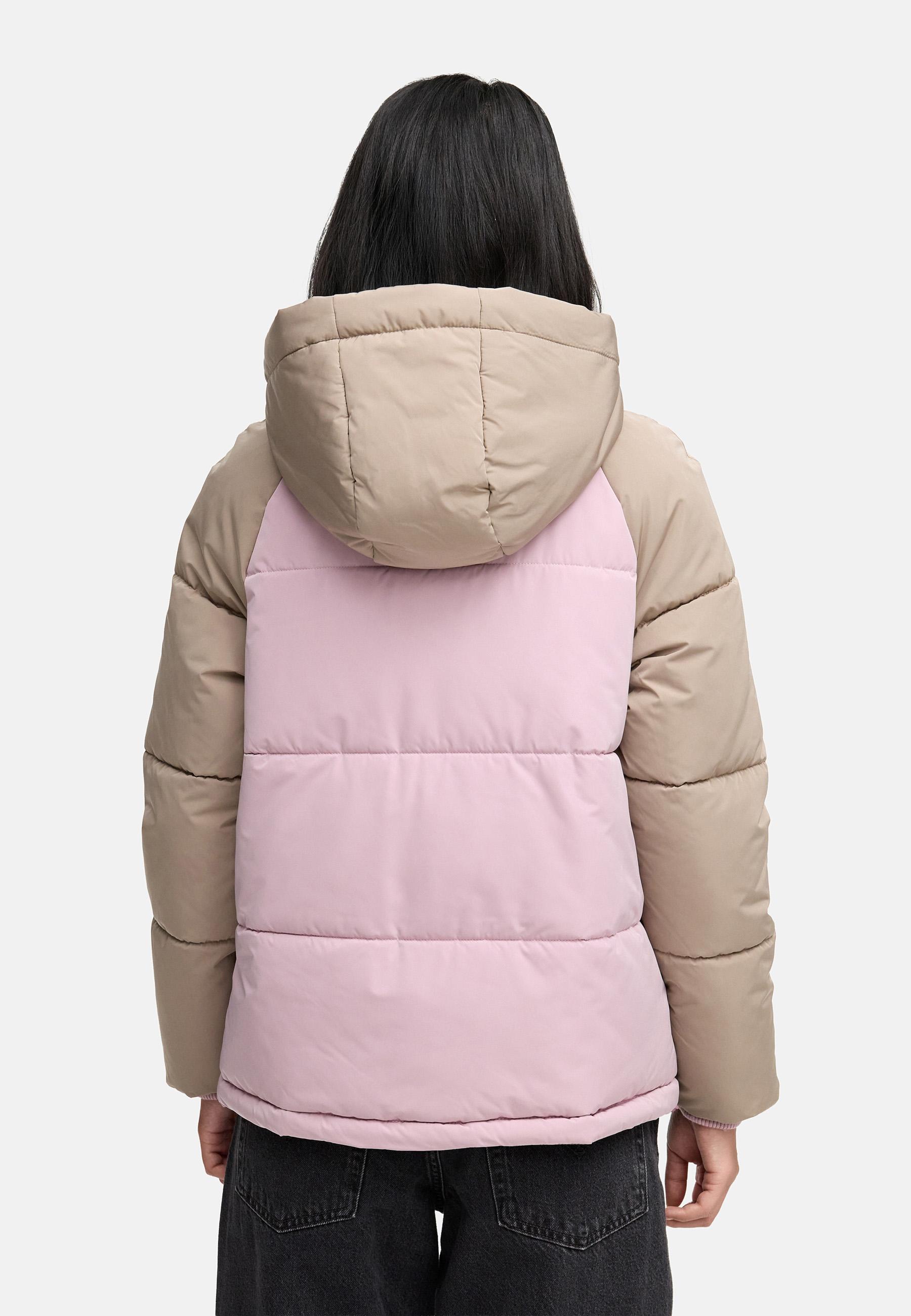 Steppjacke im Colourblocking-Style "Omariaa 16" Taupe Grey