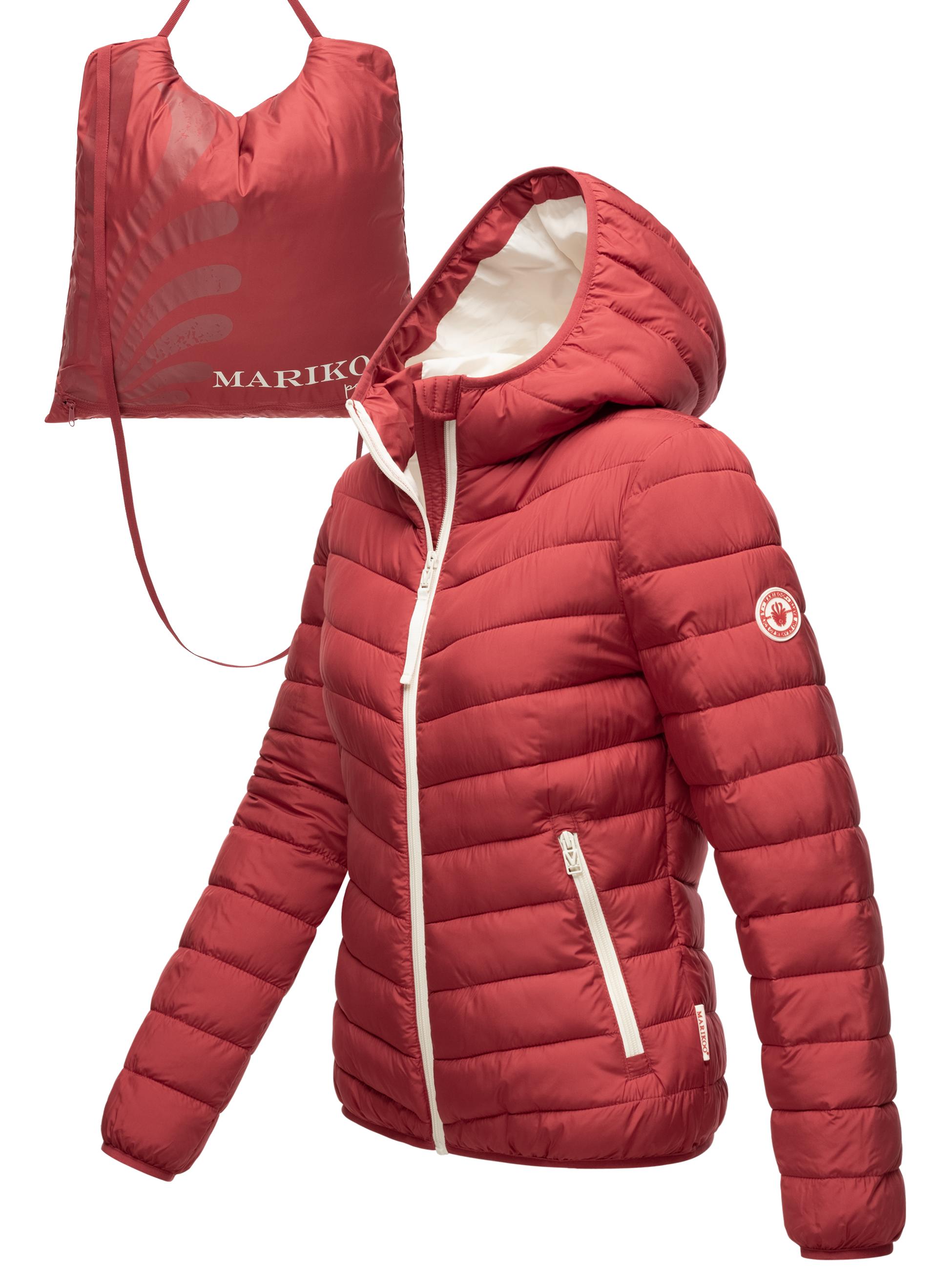 In integrierter Tragetasche verstaubare Jacke "Pack Mich Ein" Deep Red