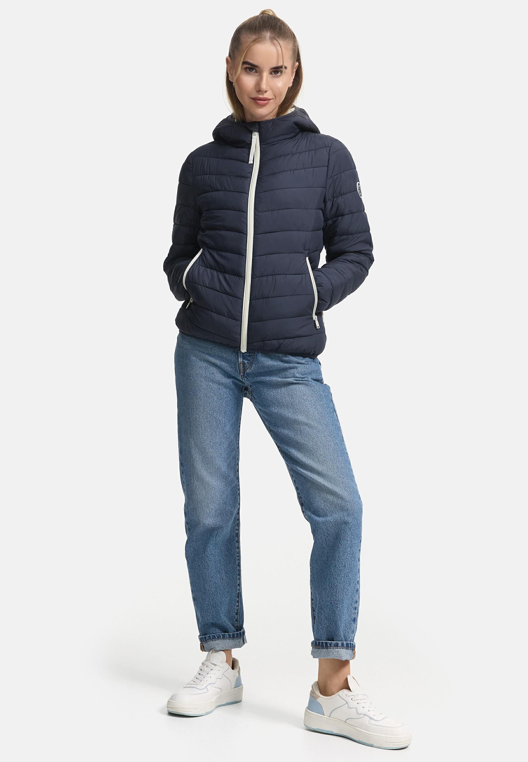 In integrierter Tragetasche verstaubare Jacke "Pack Mich Ein" Navy