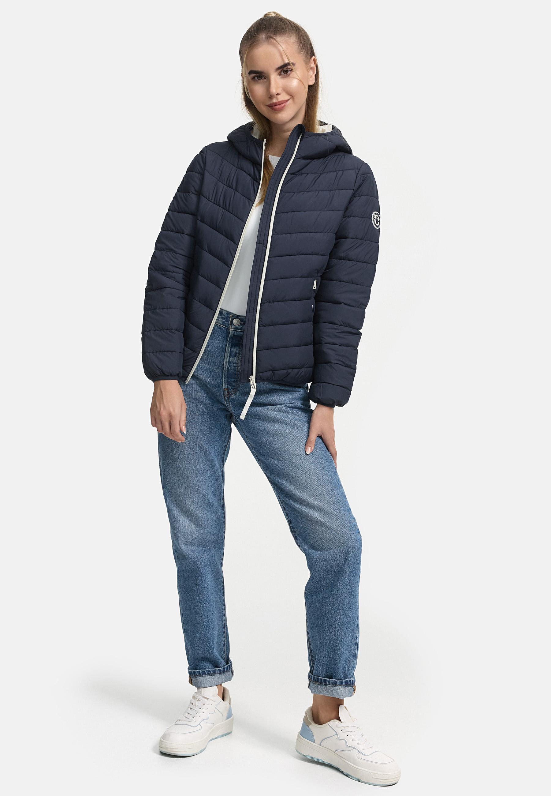 In integrierter Tragetasche verstaubare Jacke "Pack Mich Ein" Navy