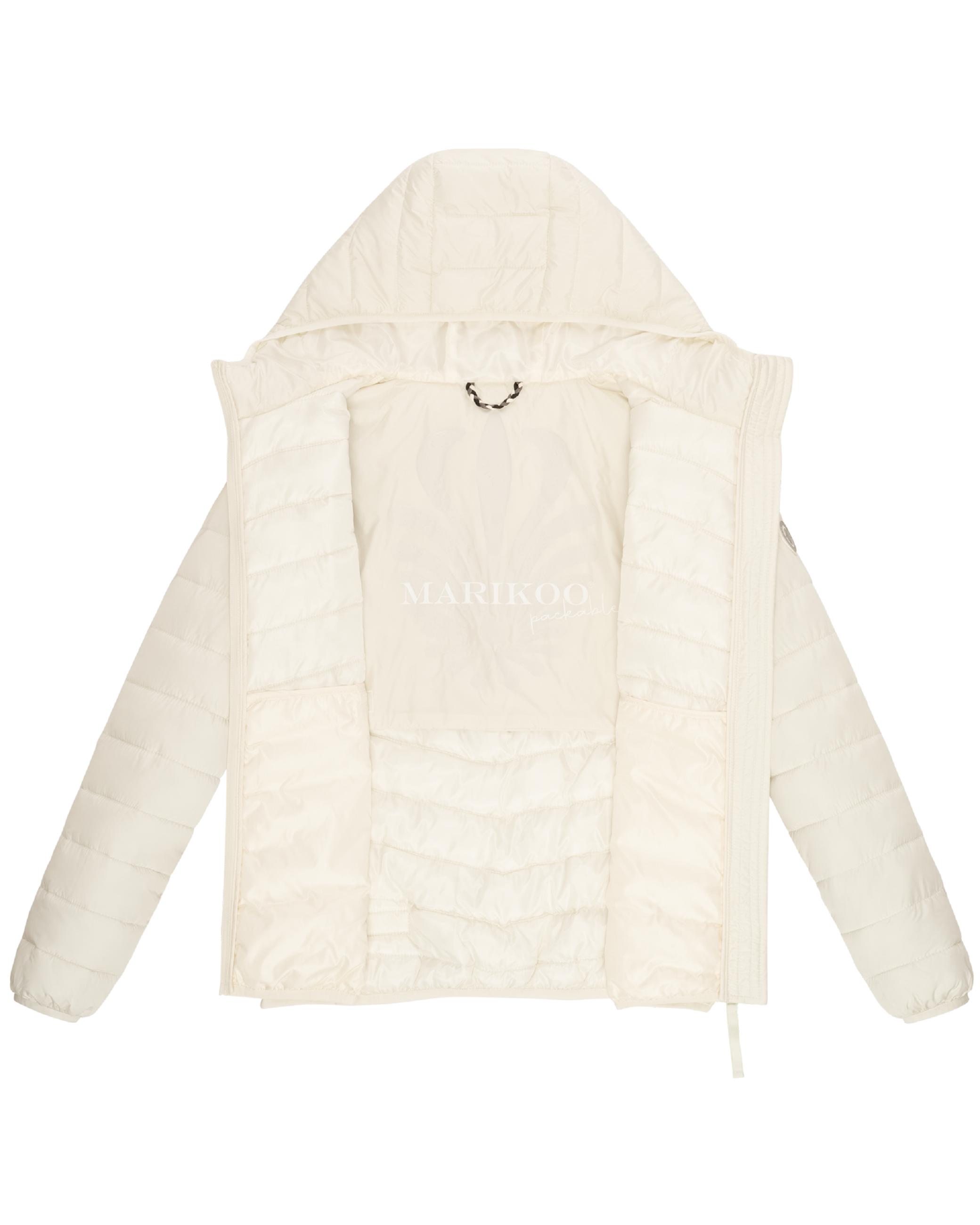 In integrierter Tragetasche verstaubare Jacke "Pack Mich Ein" Off White