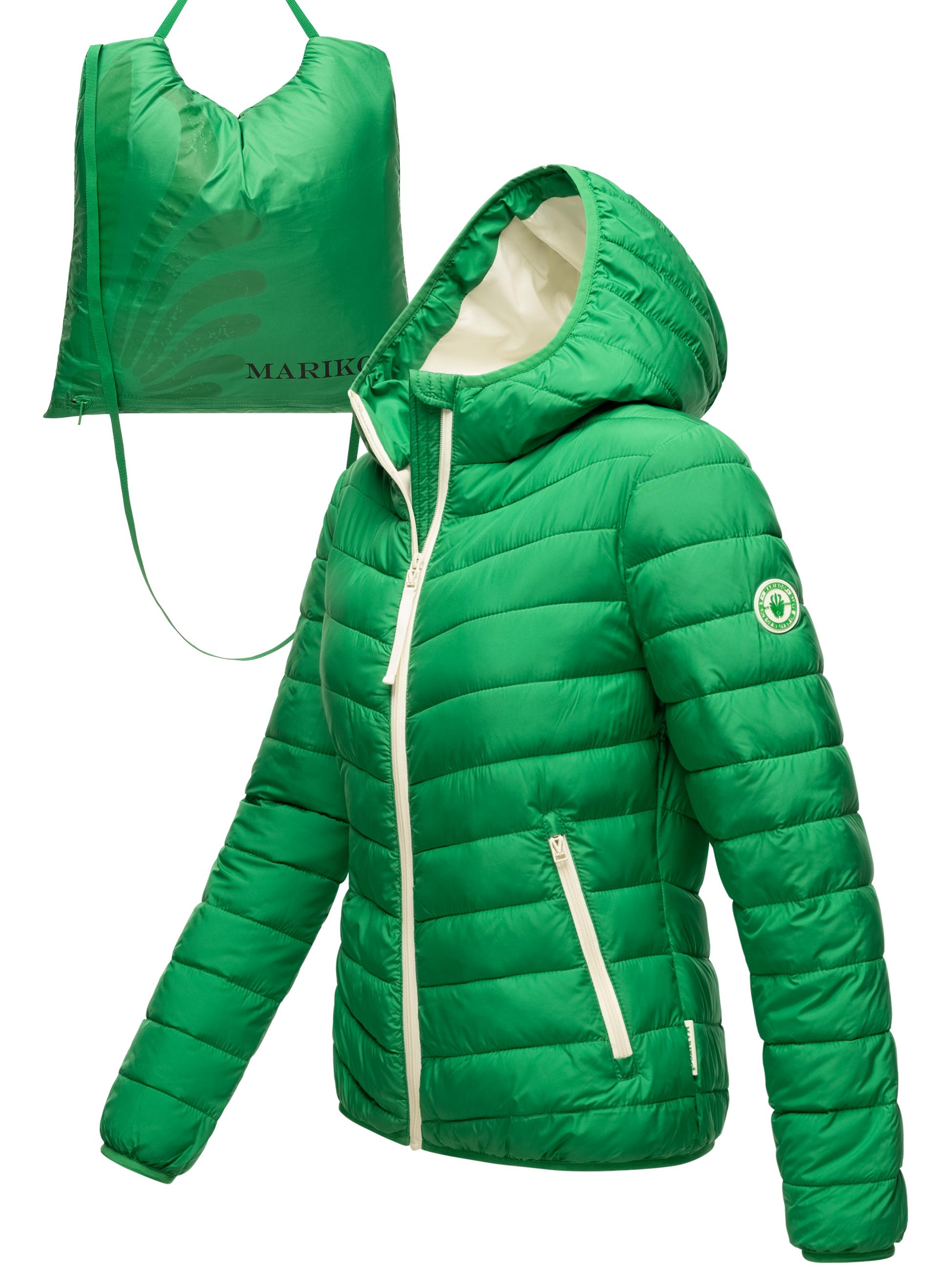 In integrierter Tragetasche verstaubare Jacke "Pack Mich Ein" Smaragd Green