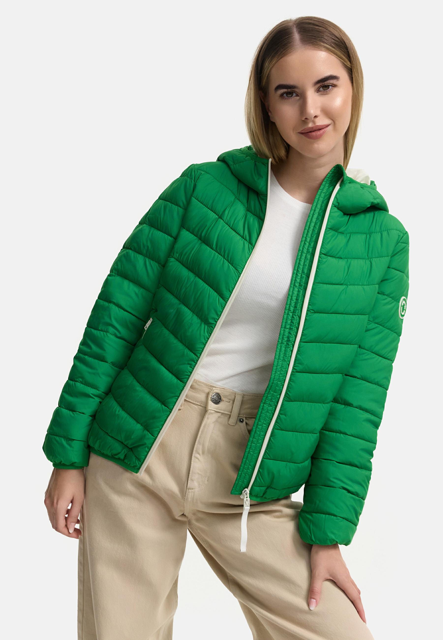 In integrierter Tragetasche verstaubare Jacke "Pack Mich Ein" Smaragd Green