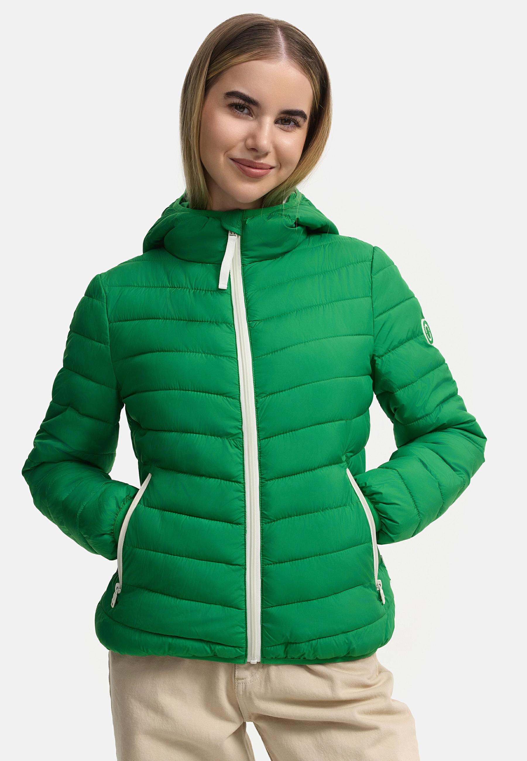 In integrierter Tragetasche verstaubare Jacke "Pack Mich Ein" Smaragd Green