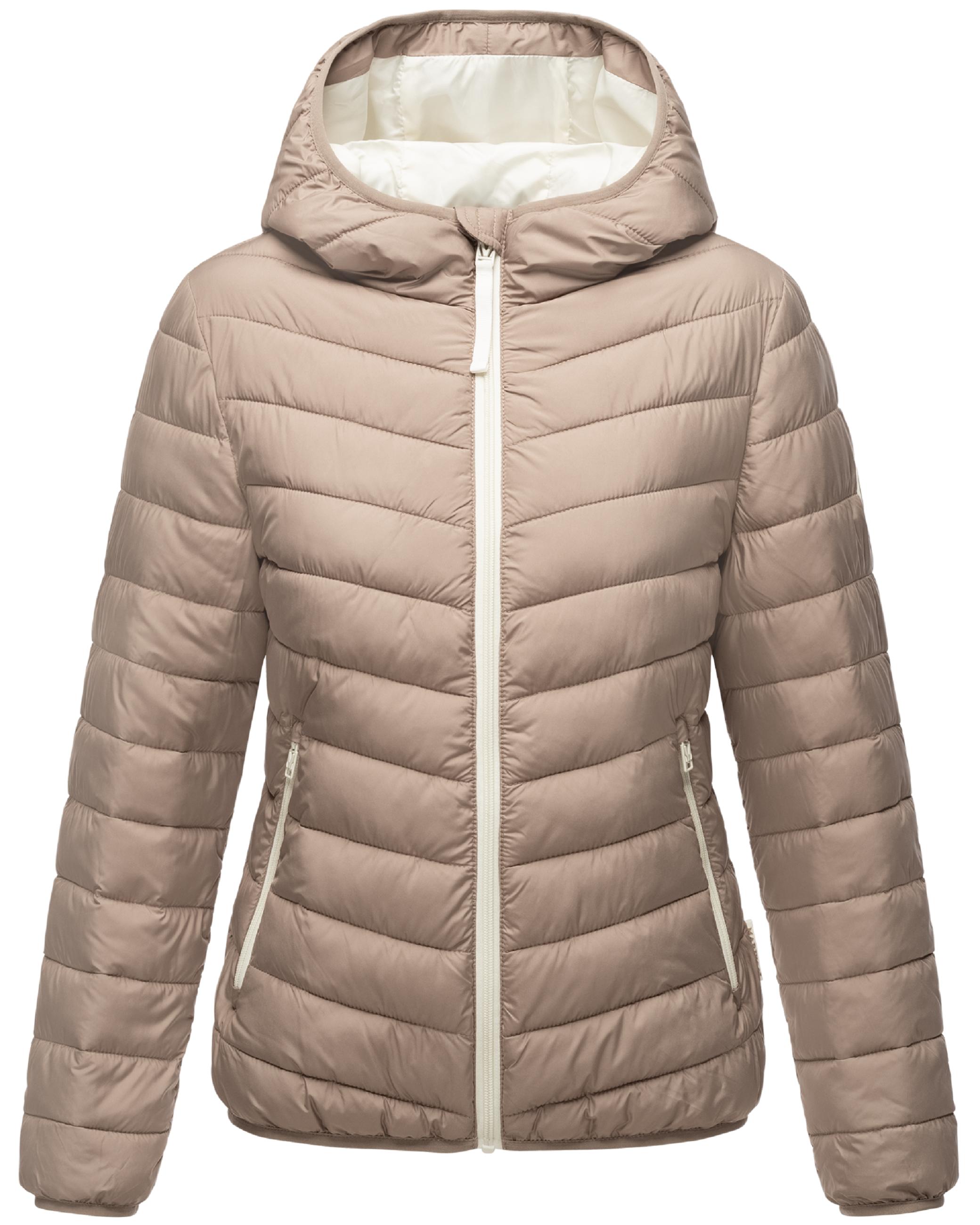 In integrierter Tragetasche verstaubare Jacke "Pack Mich Ein" Taupe Grey