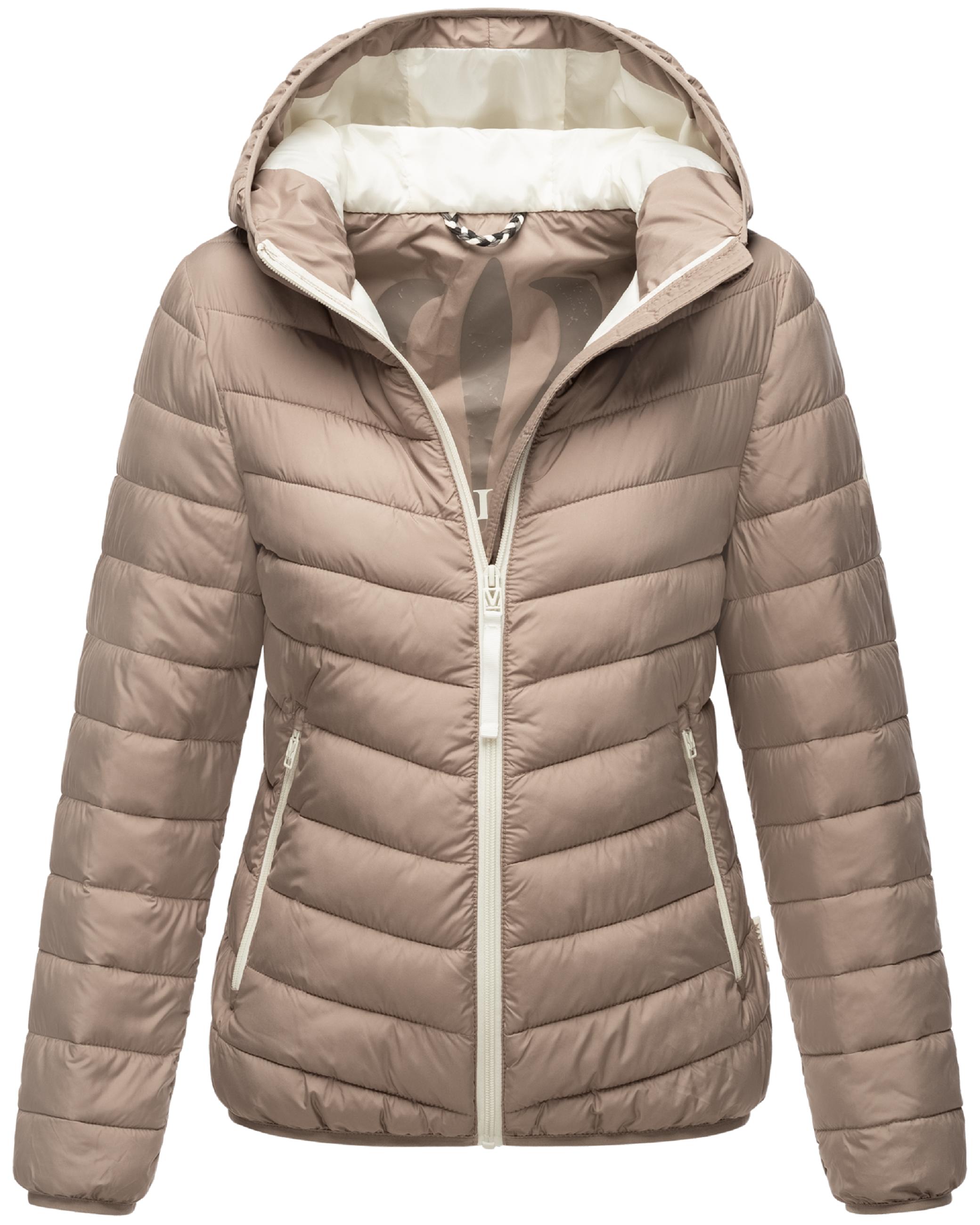 In integrierter Tragetasche verstaubare Jacke "Pack Mich Ein" Taupe Grey